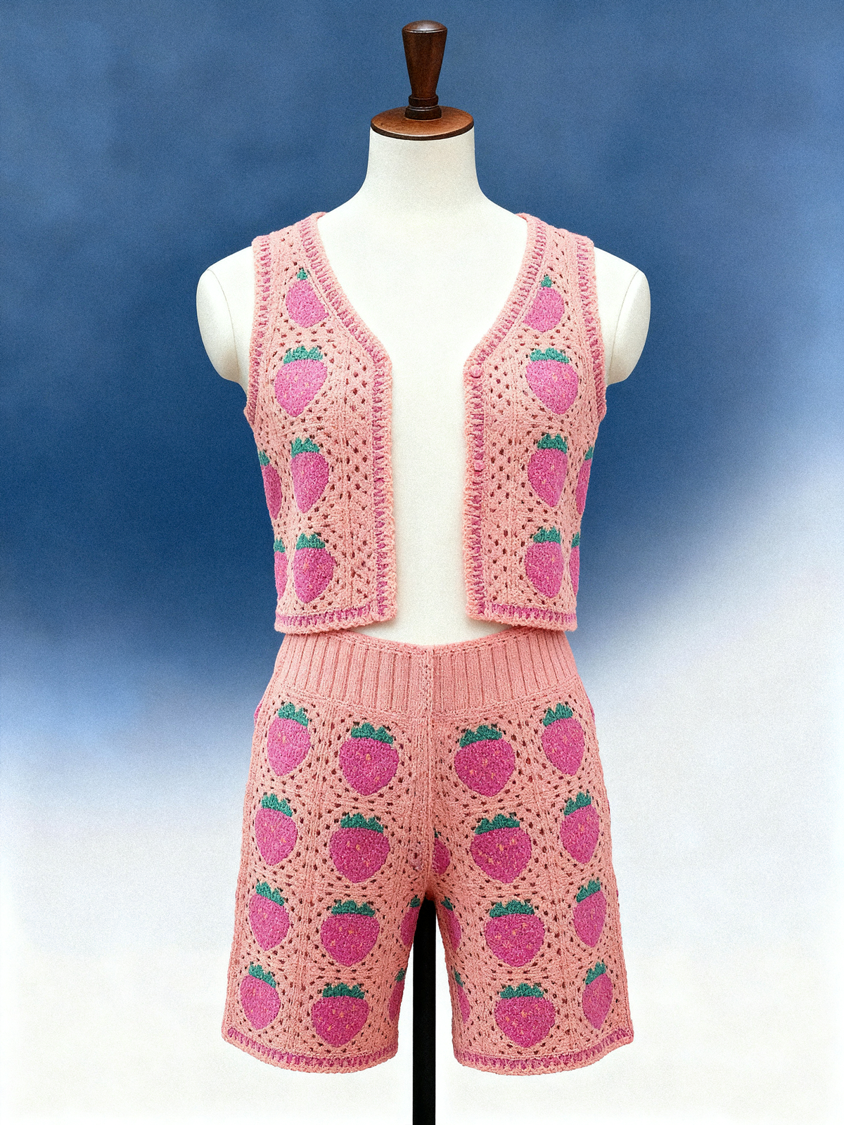 Chevron Crochet Knit Bralette - FM0103000133