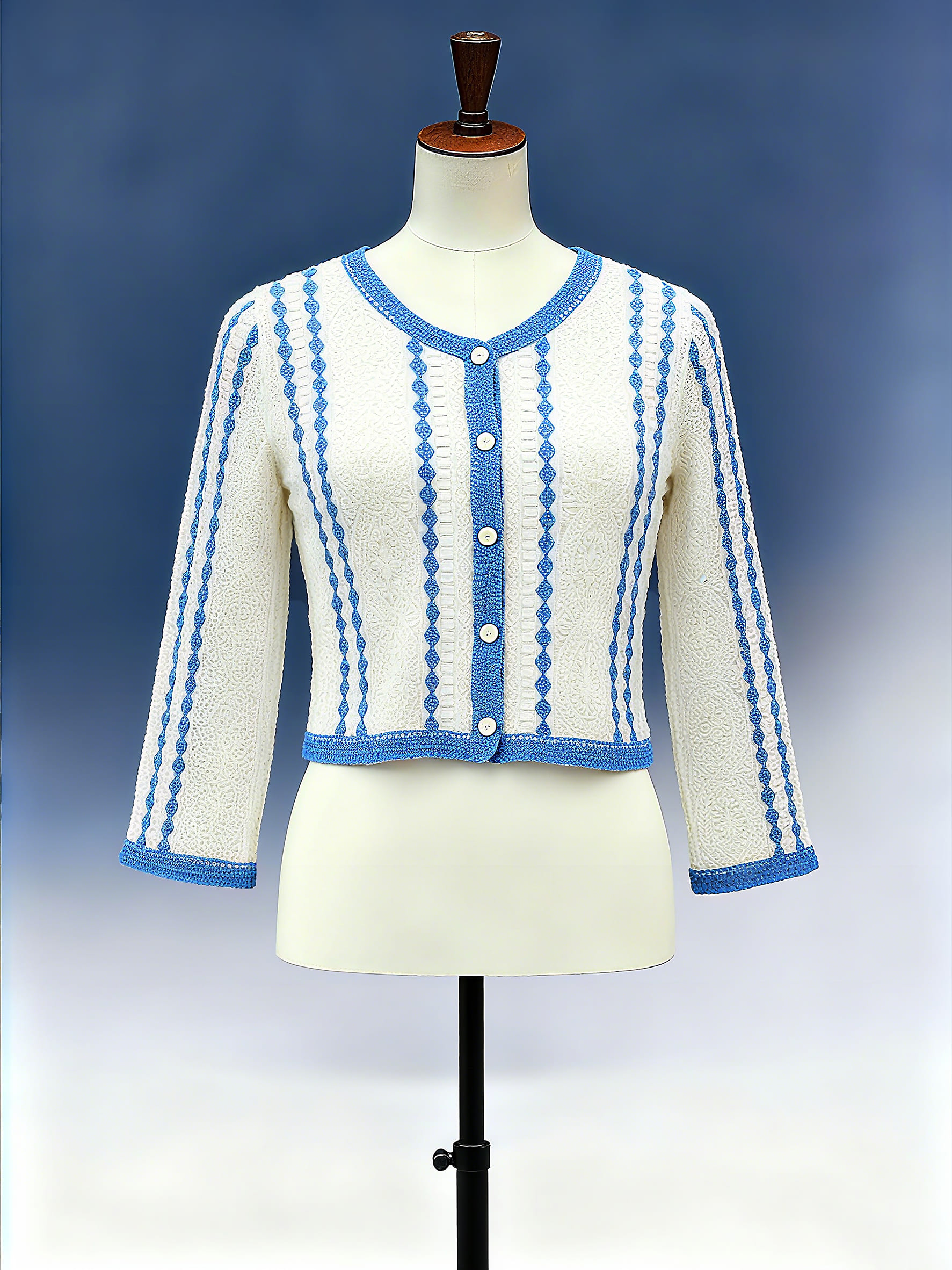 Floral Lace Crochet Cardigan - FM0102000154