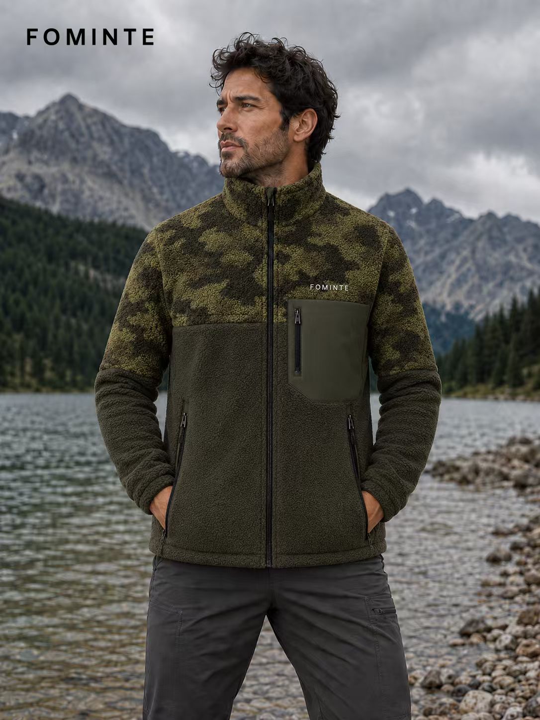 Camo Yoke Full-Zip Fleece Jacket FM0801000426