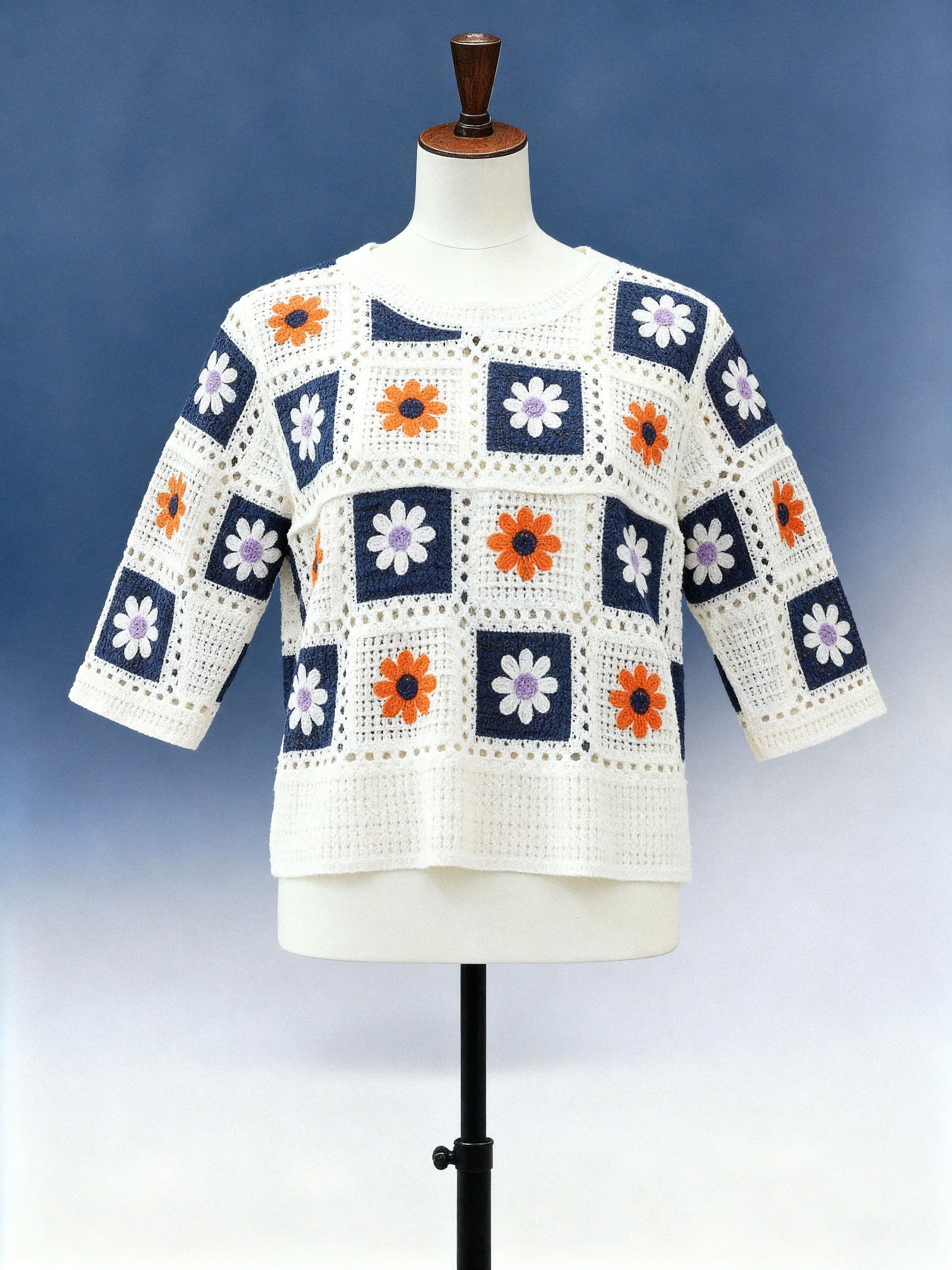 Patchwork Daisy Crochet Top - FM0102000176