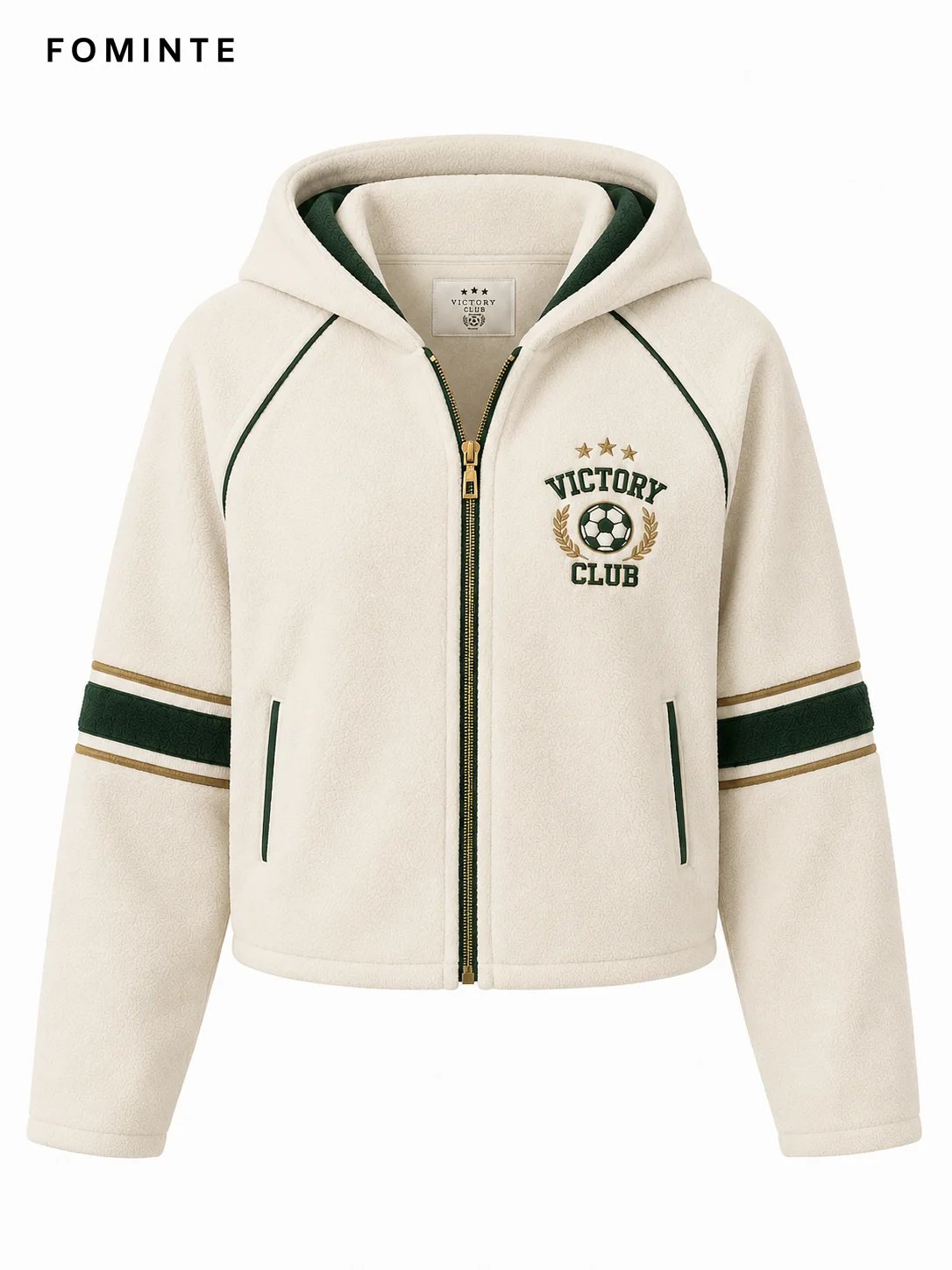 Fleece Hooded Cardigan - Solid Color Wholesale Custom Sportswear - FM0802000404-3