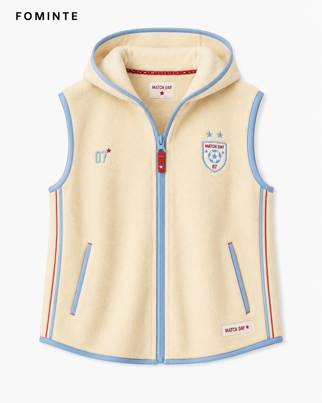 Fleece Hooded Vest - Solid Color Wholesale Custom Sportswear - FM0802000401-2