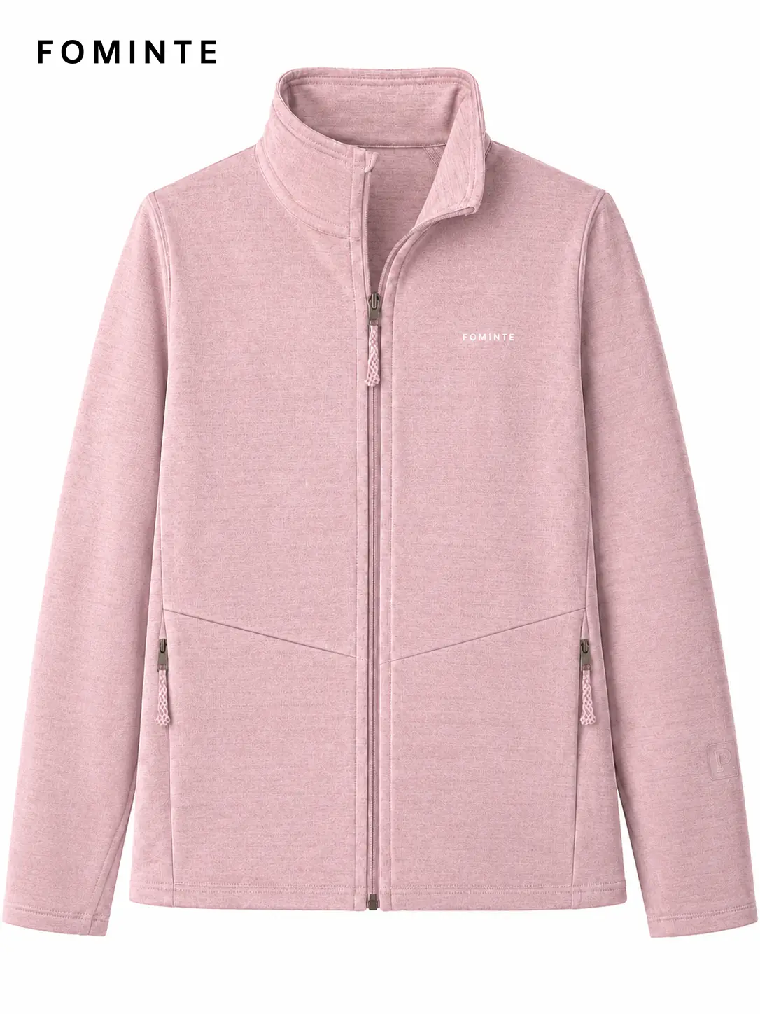 Women's Lotus Pink Stand Collar Full-Zip Fleece Jacket