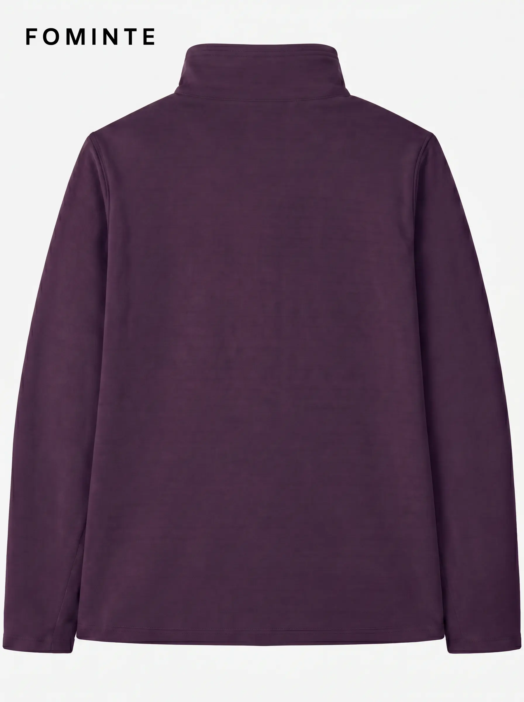 Women's Grape Purple Stand Collar Full-Zip Fleece Jacket