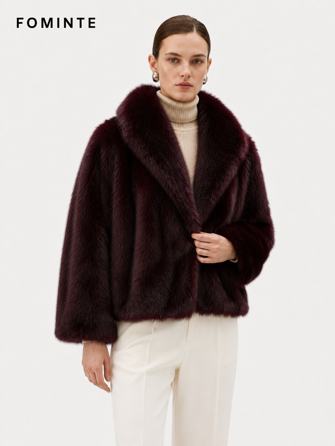 Wholesale Cropped Faux Mink Coat - FM0202000063