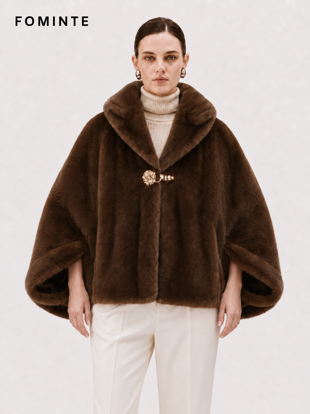 Wholesale Faux Mink Fur Shoulder Capelet - FM0202000066
