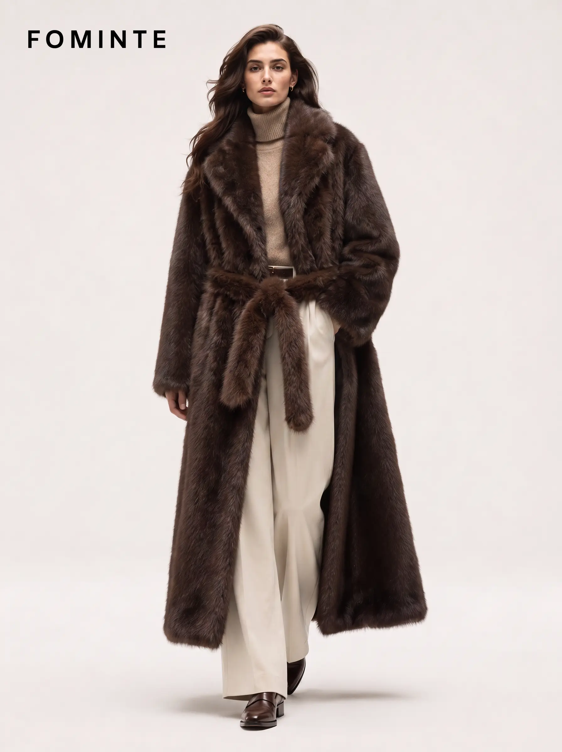 Wholesale Faux Angora Wrap Coat - FM0202000056