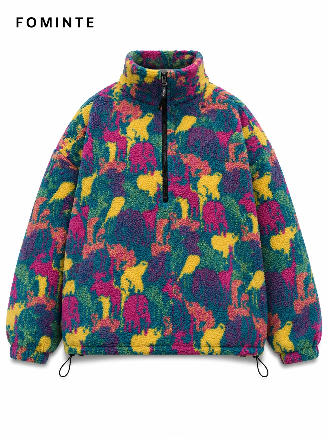 Fleece Half-Zip Pullover - All-Over Print Wholesale Custom Sportswear - FM0801000411