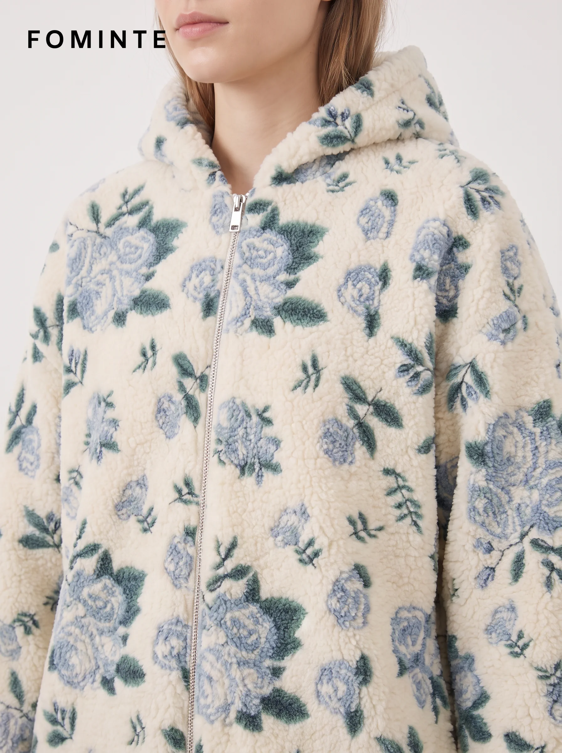 WholesaleHigh-Pile Sherpa Fleece Stand-Collar Jacket - S014100349