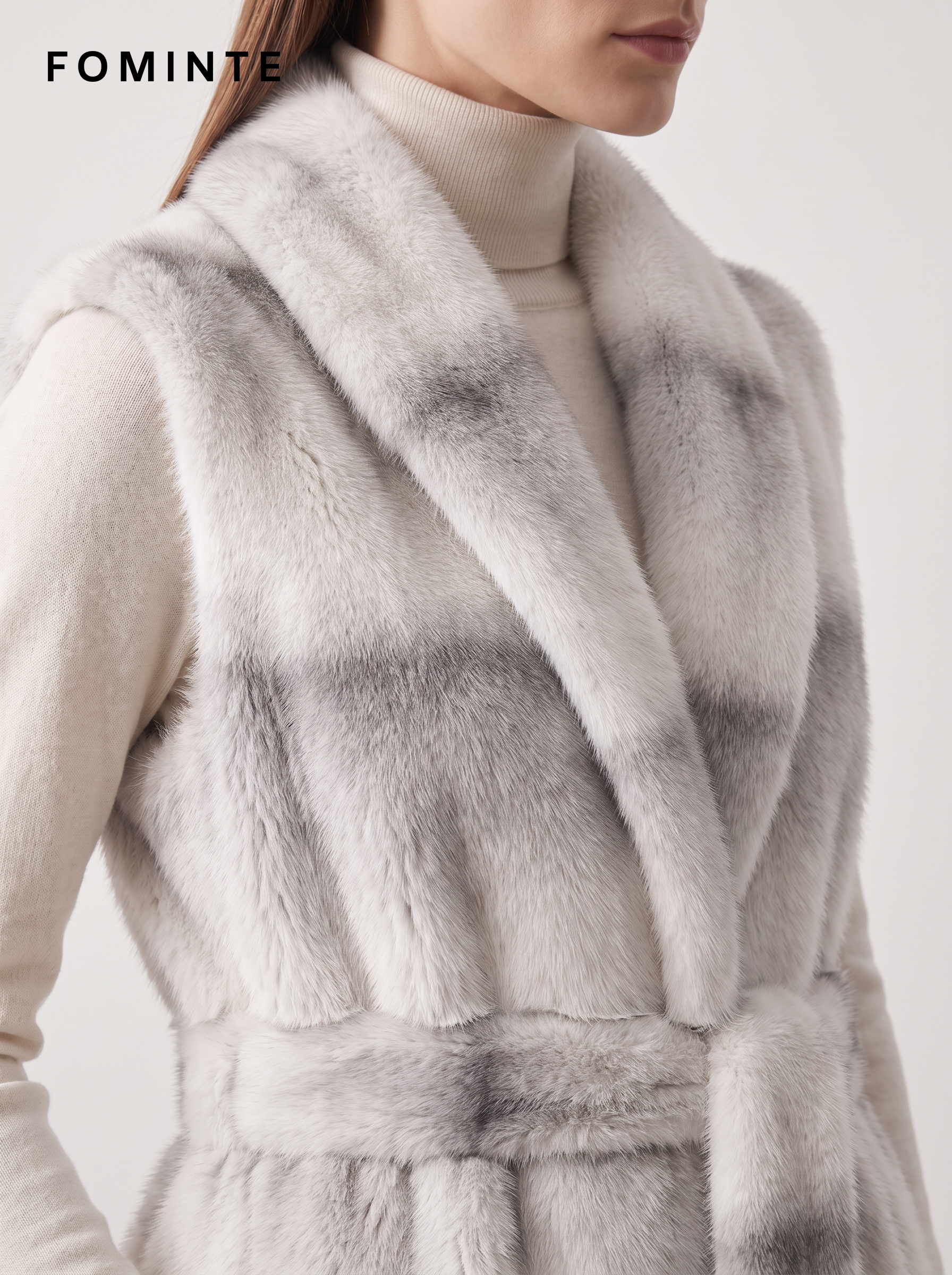 Ivory White Boutique Printed Faux Fur Jacket Wholesale