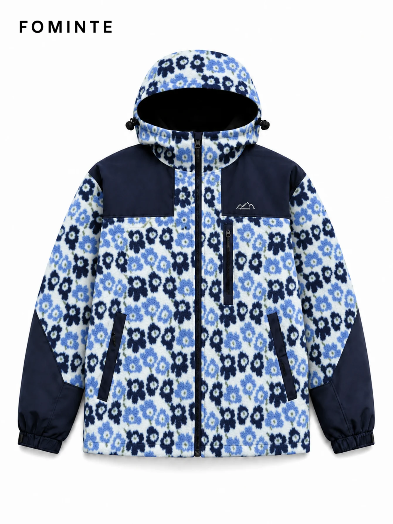 Fleece Outdoor Spliced Windbreaker - All-Over Print Wholesale Custom Sportswear - FM0801000412-5