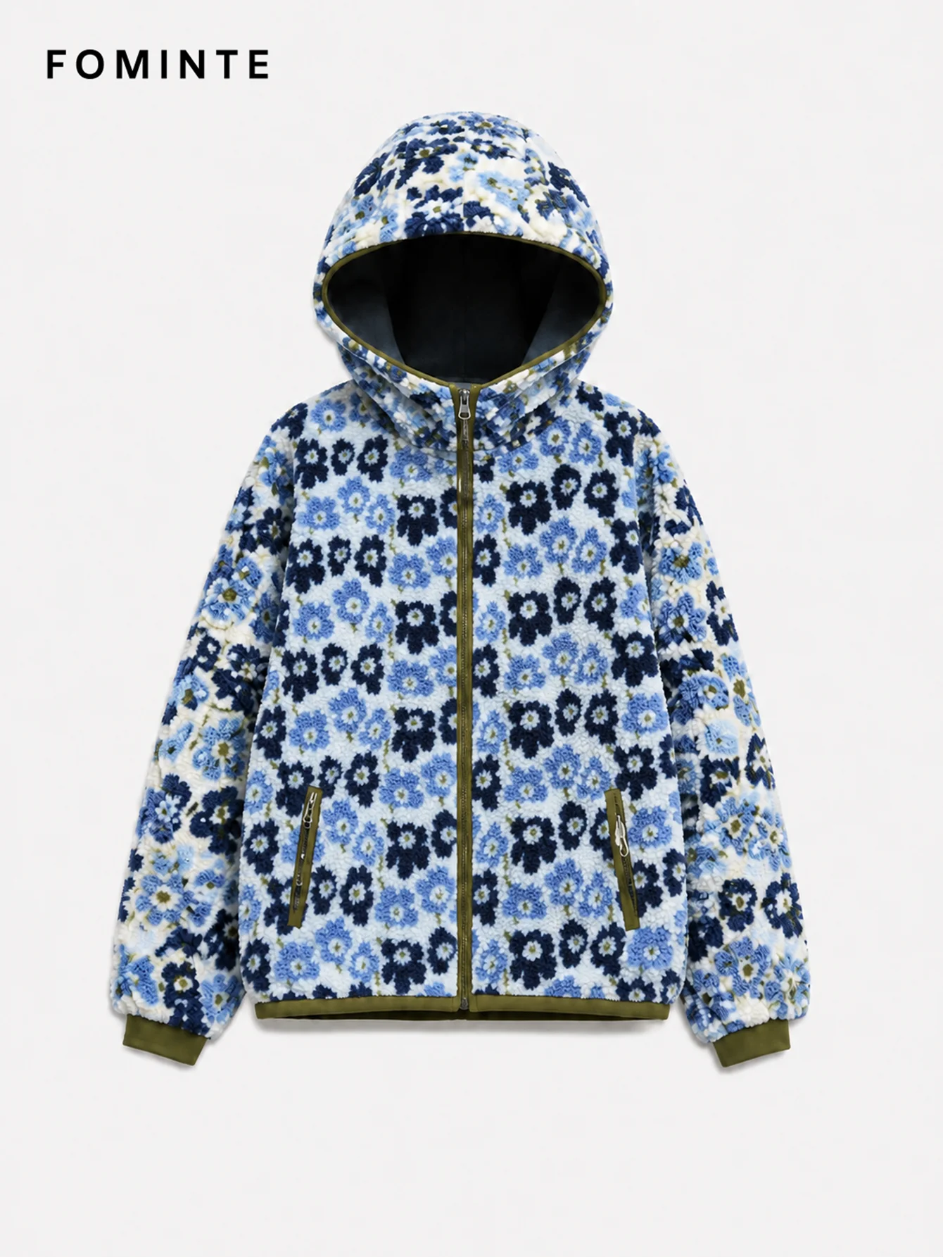 Fleece Hooded Jacket - All-Over Print Wholesale Custom Sportswear - FM0801000412-1