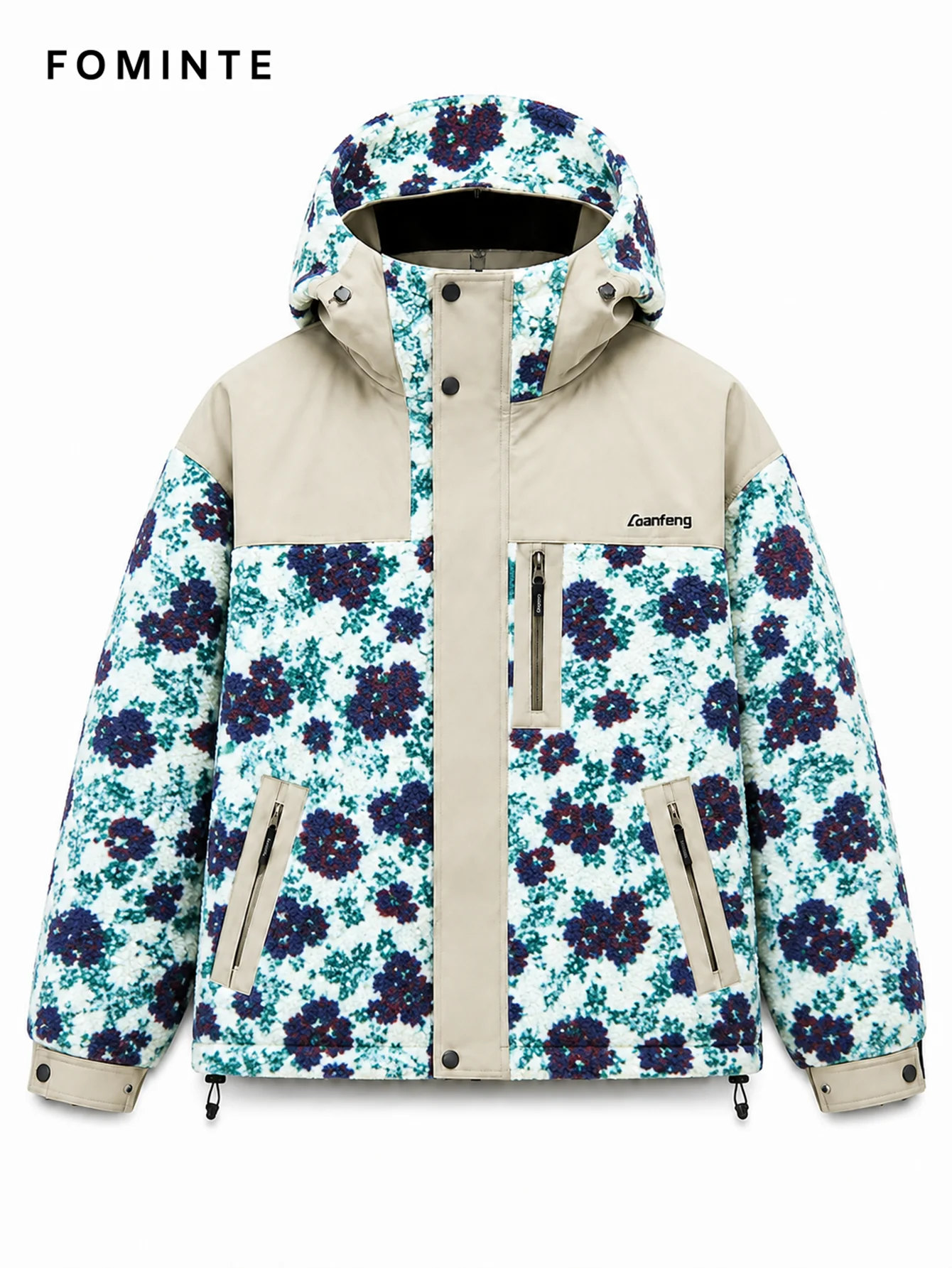 Fleece Outdoor Spliced Windbreaker - All-Over Print Wholesale Custom Sportswear - FM0801000413-5