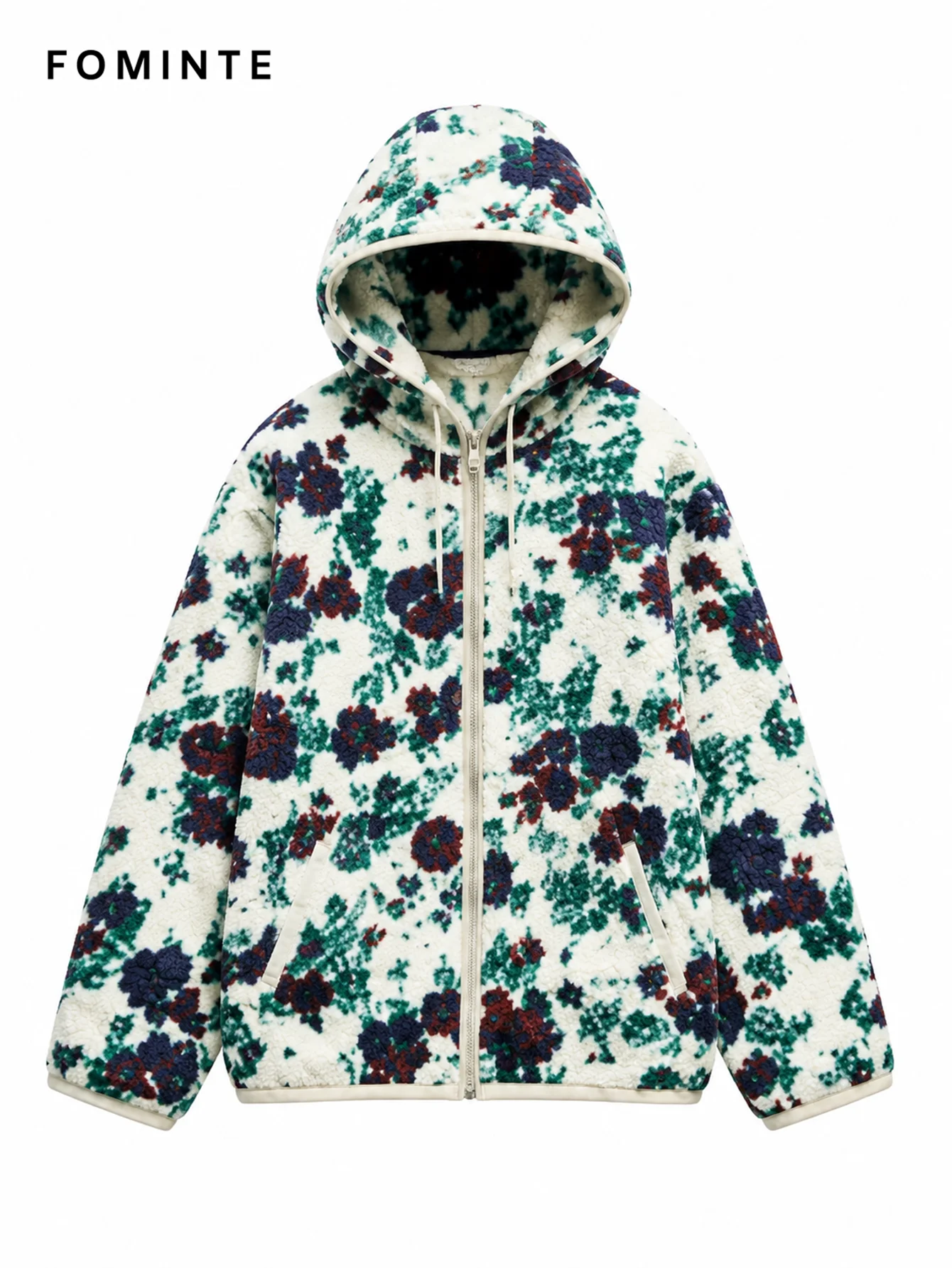 Fleece Hooded Jacket - All-Over Print Wholesale Custom Sportswear - FM0801000413-1