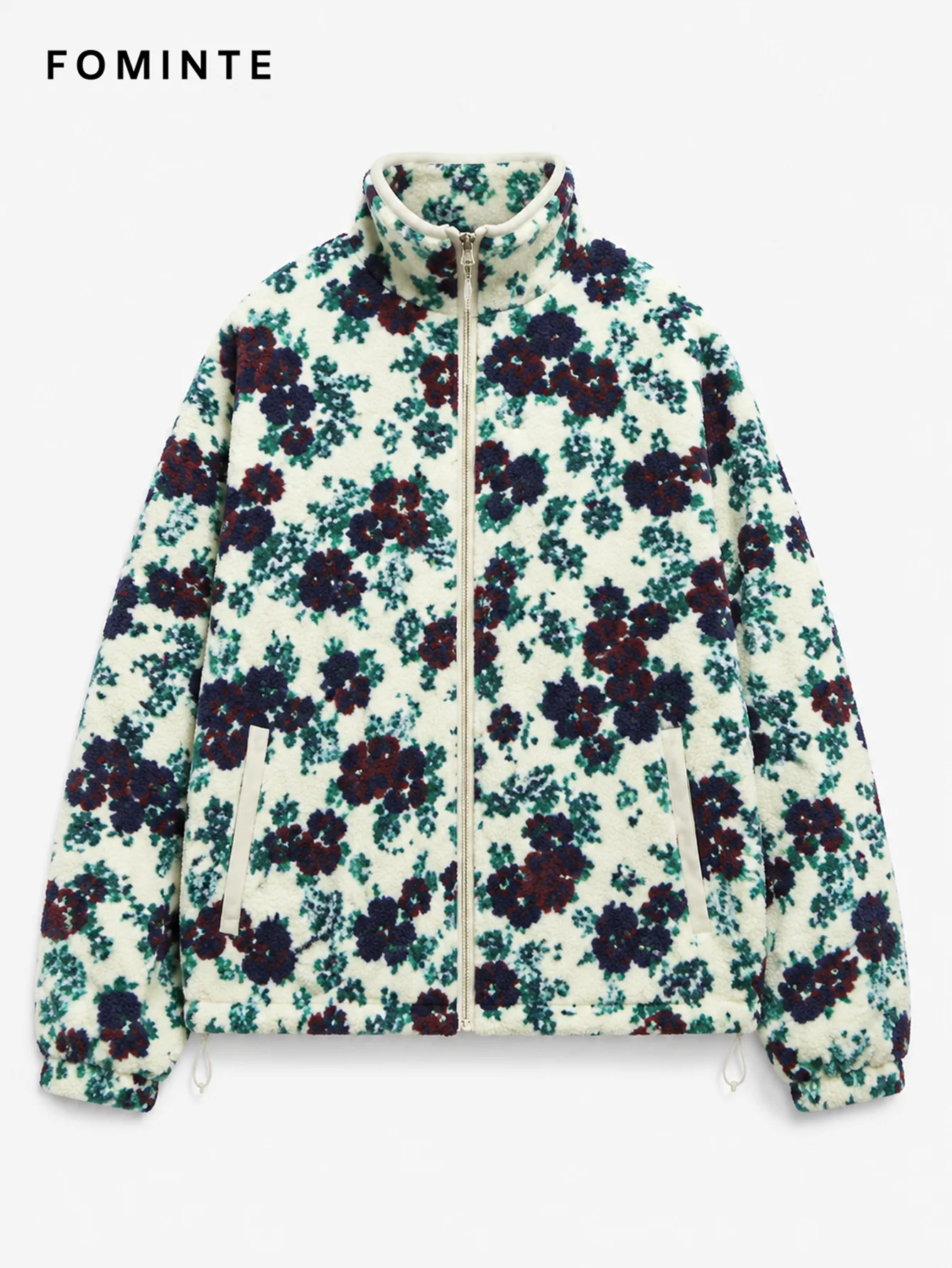 Fleece High Collar Full-Zip Jacket - All-Over Print Wholesale Custom Sportswear - FM0801000413-3