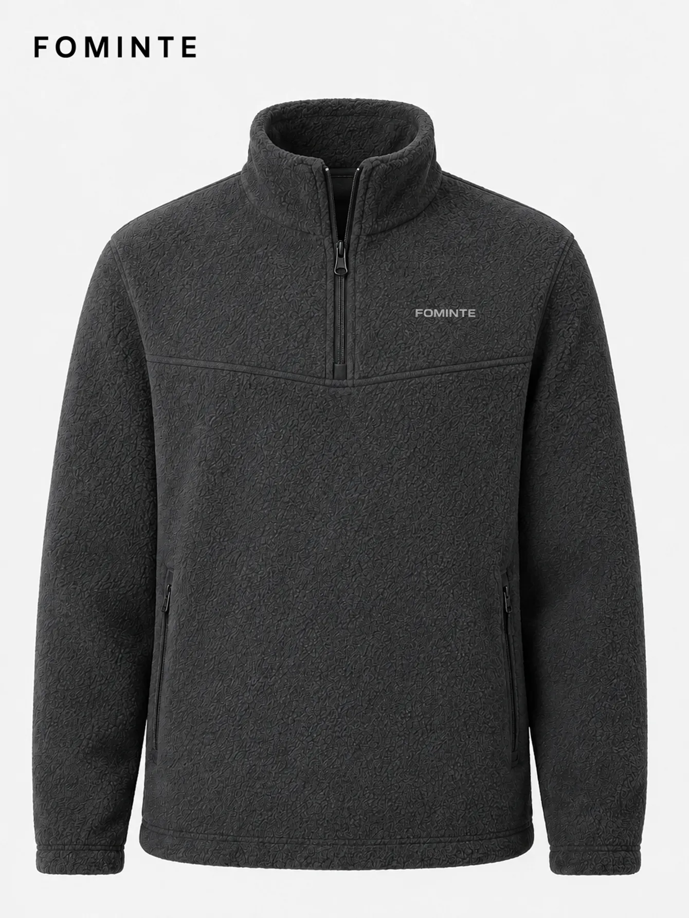 Charcoal Quarter-Zip Pullover Fleece FM0801000418