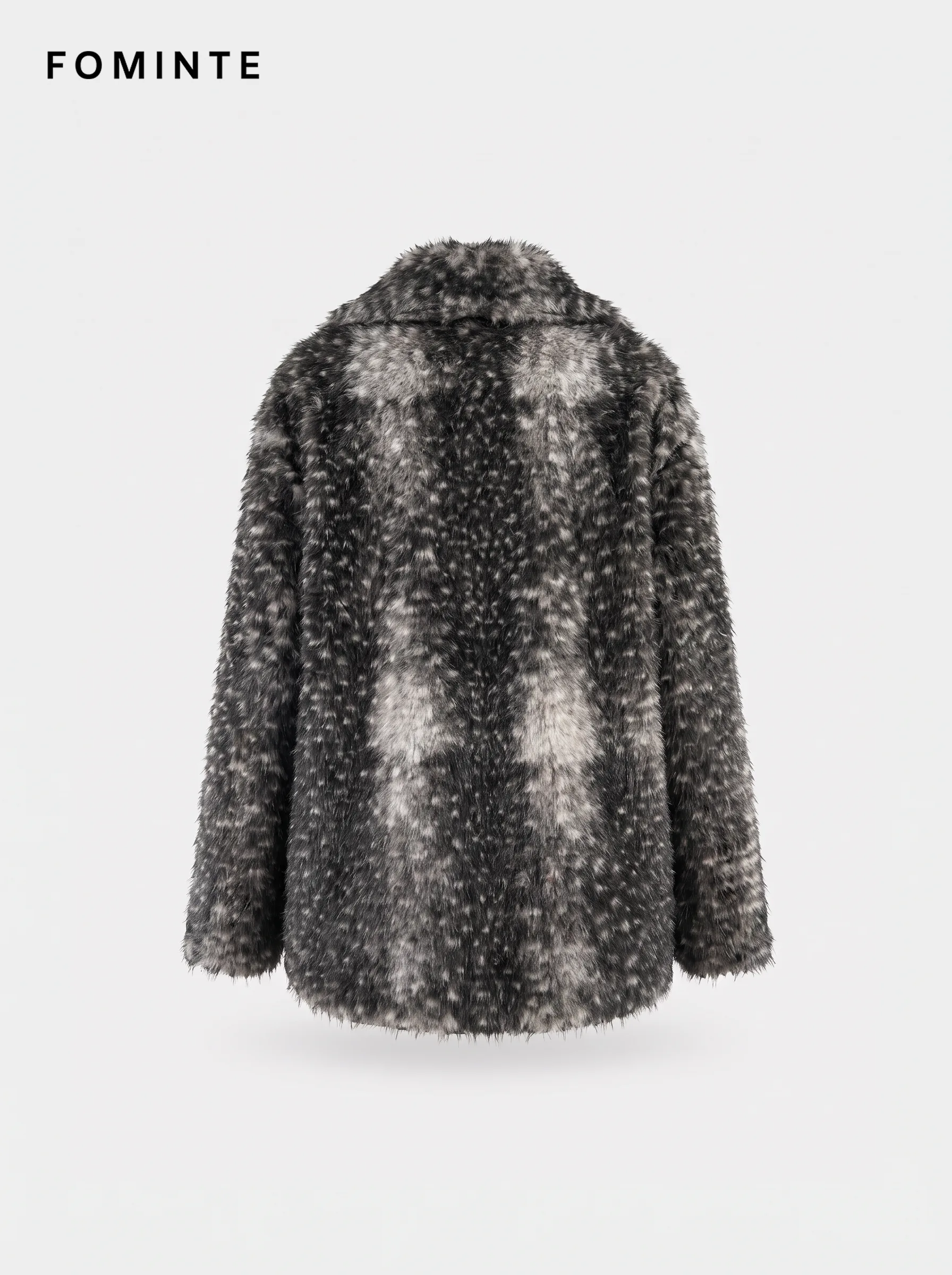Obsidian Black Luxury High-Gloss Faux Fur Maxi Coat