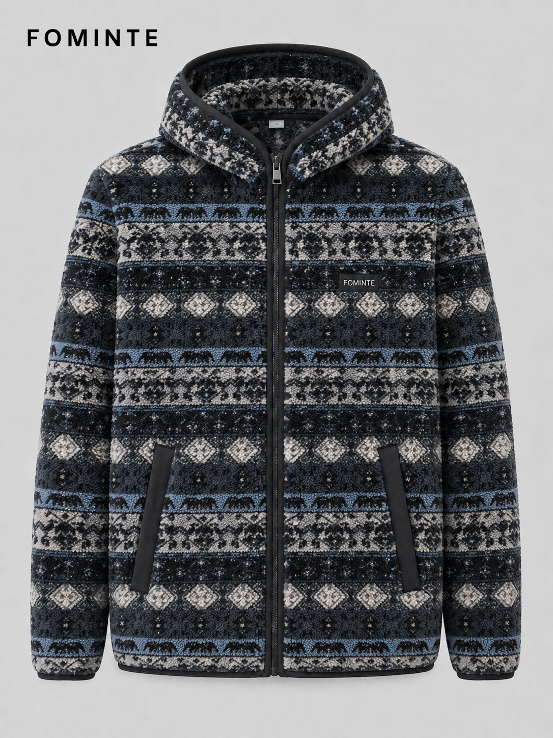 Blue Grey Fleece Jacket for Outdoor Apparel Collections