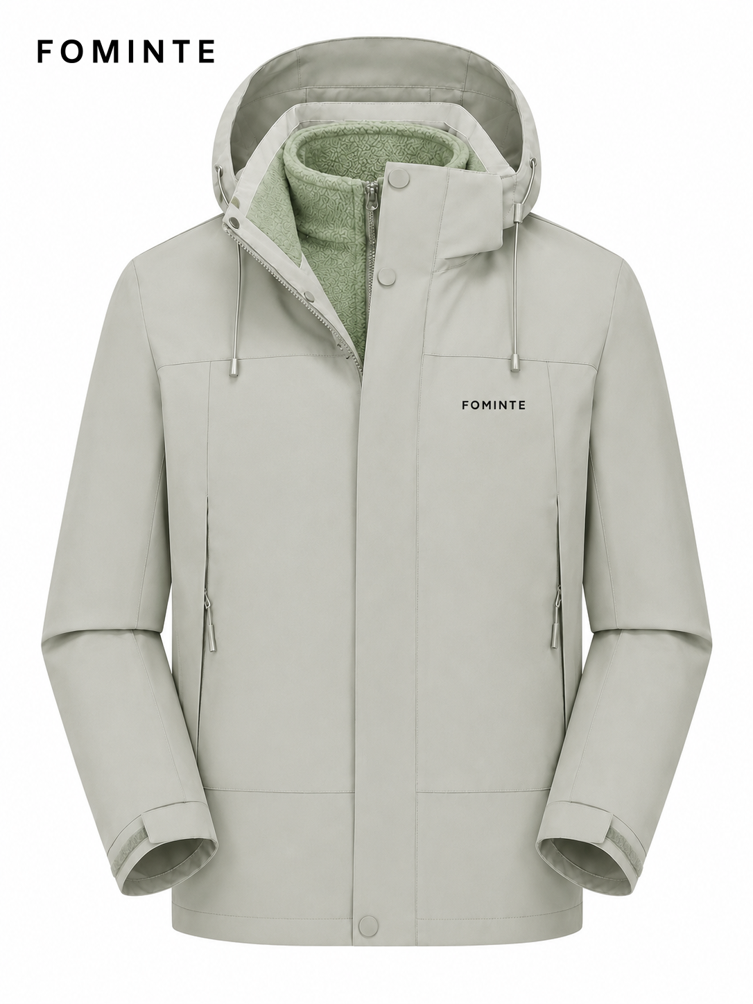 Light Grey Green Softshell Jacket for Outdoor Apparel Collections