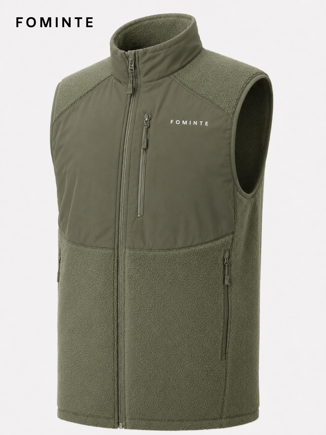 Olive Green Fleece Jacket for Outdoor Apparel Collections