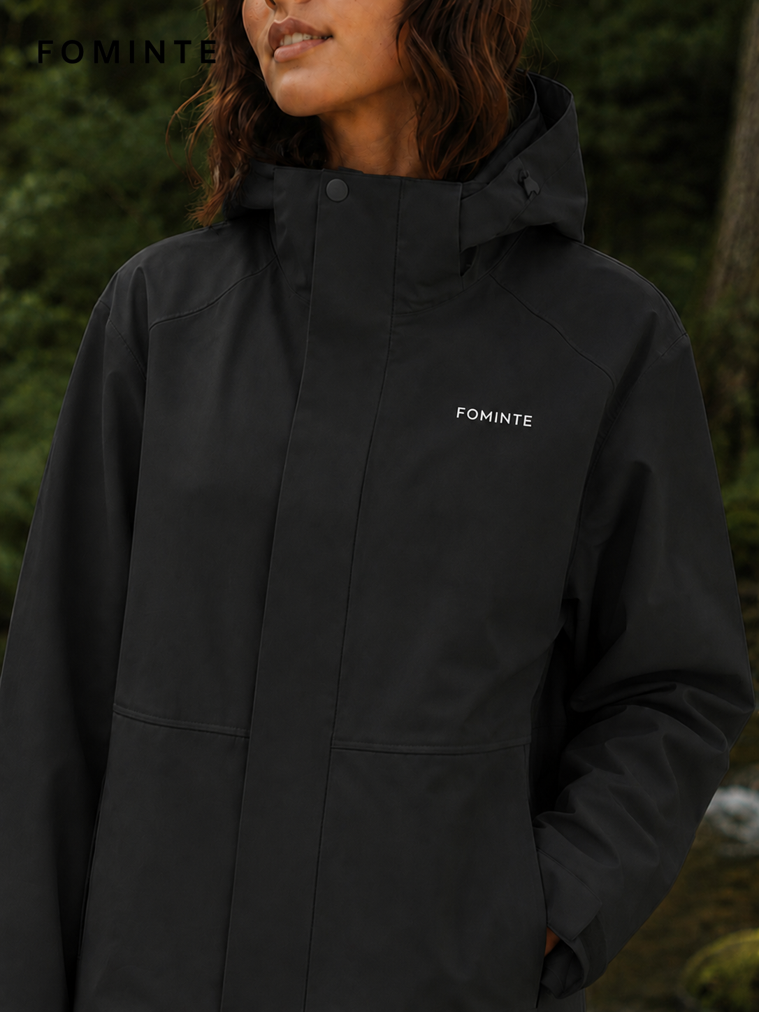 Black Women's Hooded Softshell Jacket Wholesale Custom Outerwear - FM0801000431-3