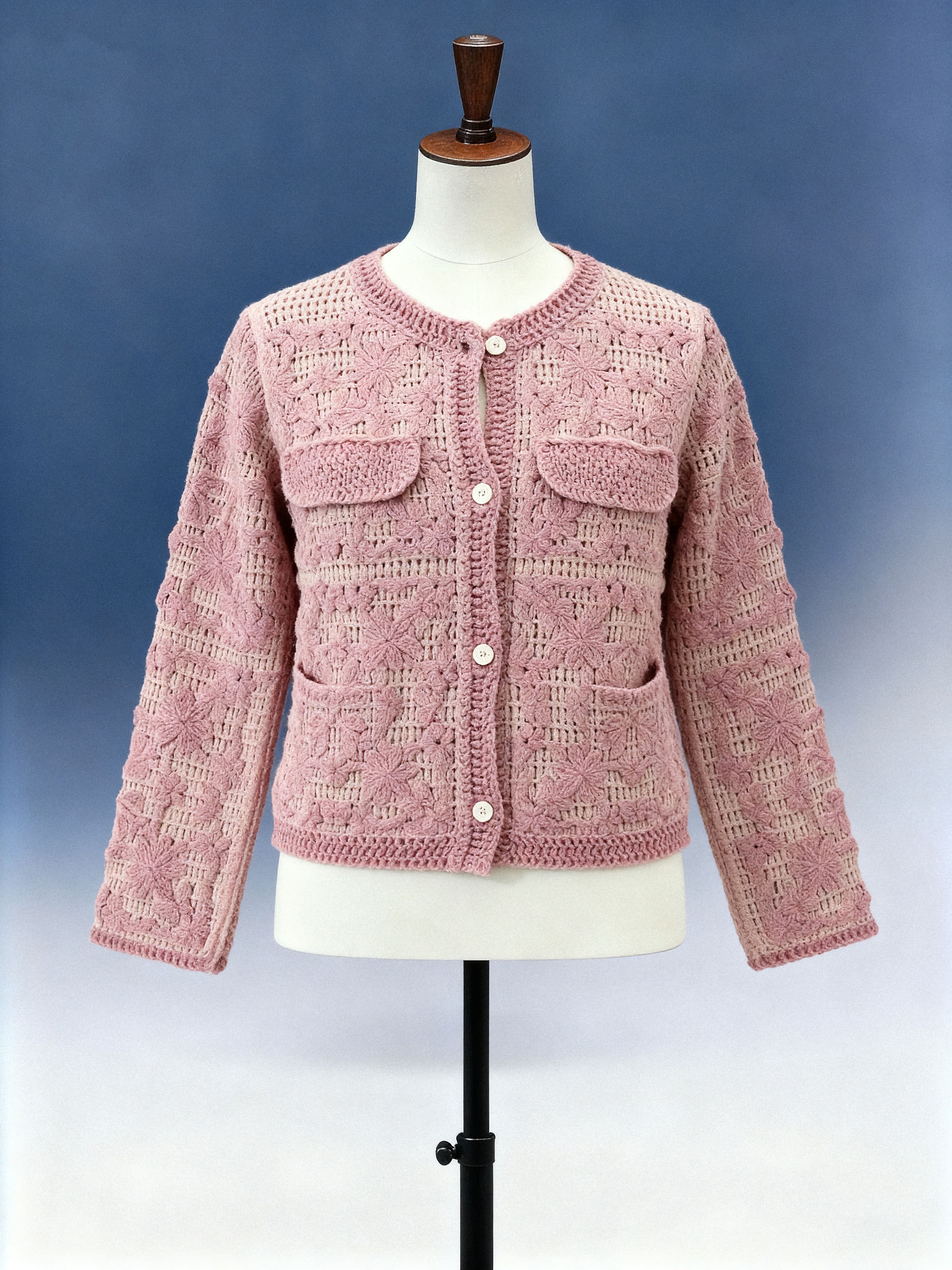 Floral Lace Crochet Cardigan - FM0102000206
