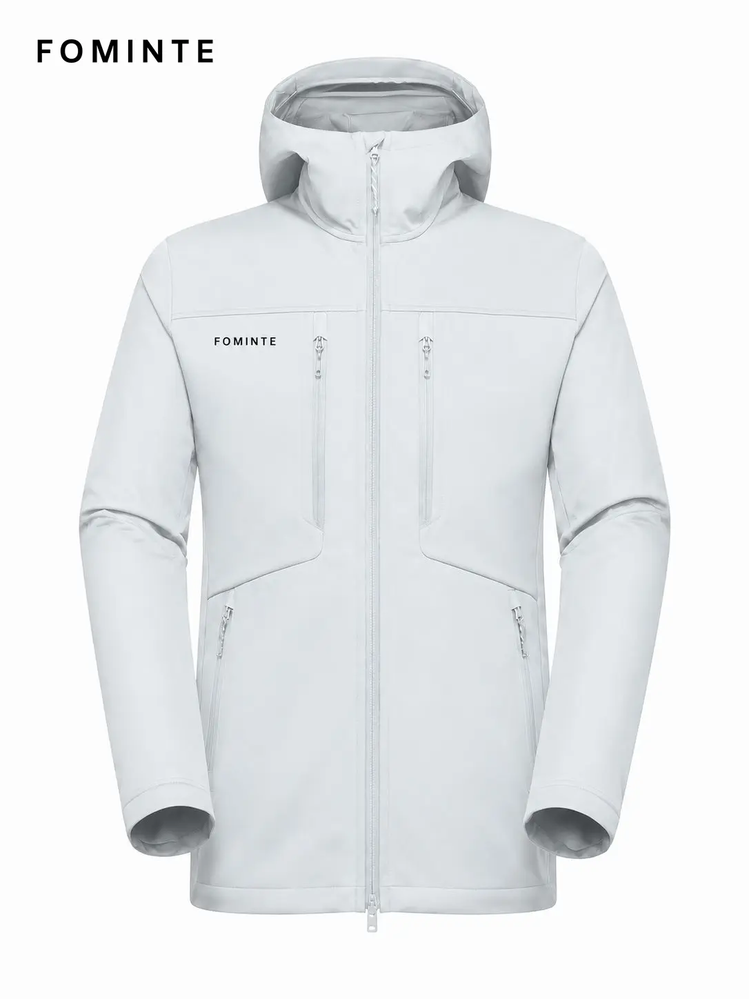 Men's Sage Grey Hooded Softshell Hiking Jacket
