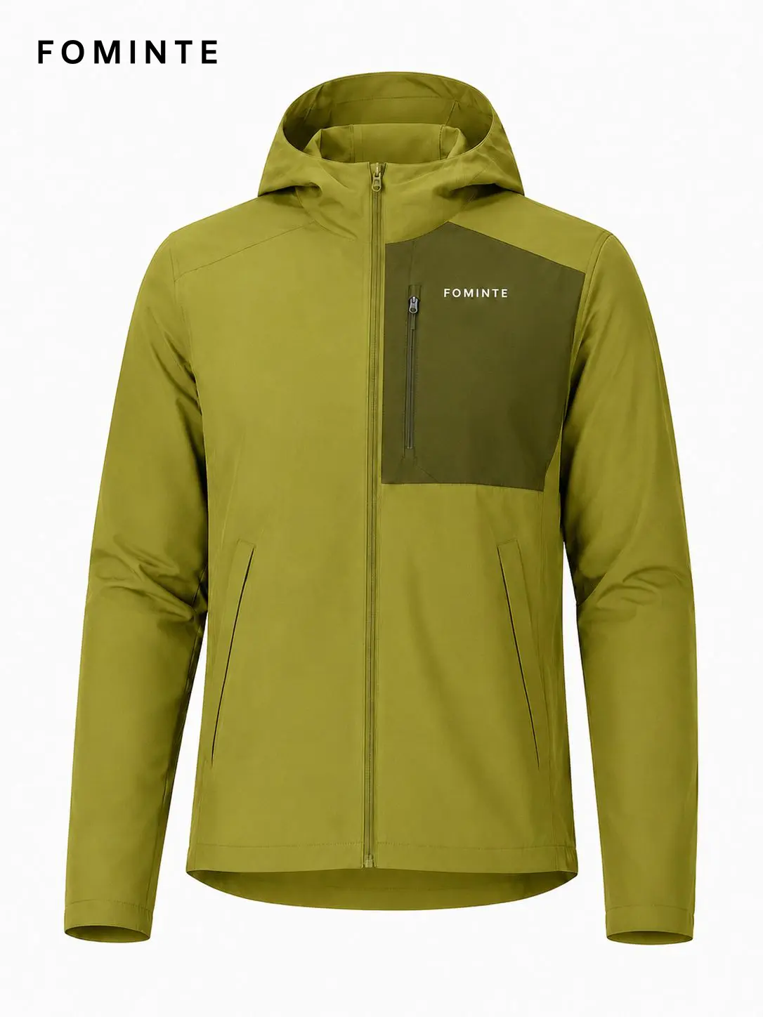 Men's Grass Green Hooded Softshell Jacket