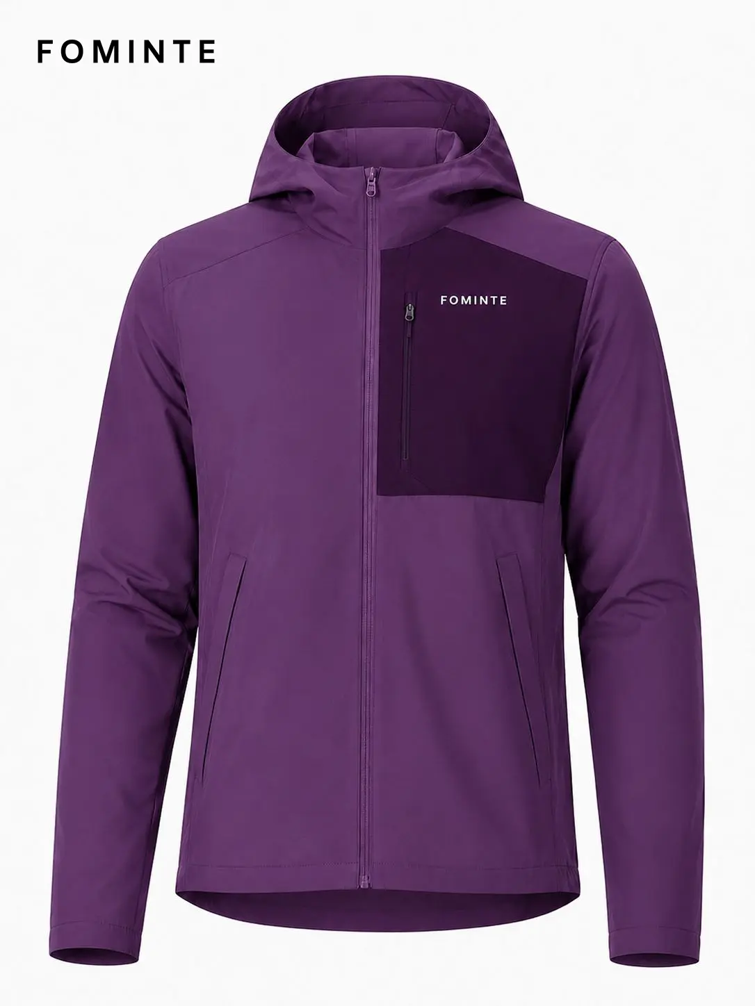 Men's Purple Hooded Softshell Jacket