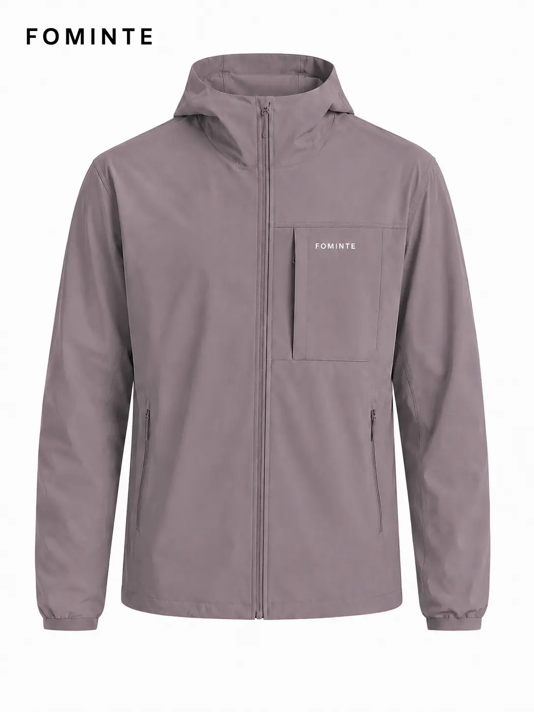 Men's Dusk Rock Grey Minimal Hooded Softshell Jacket