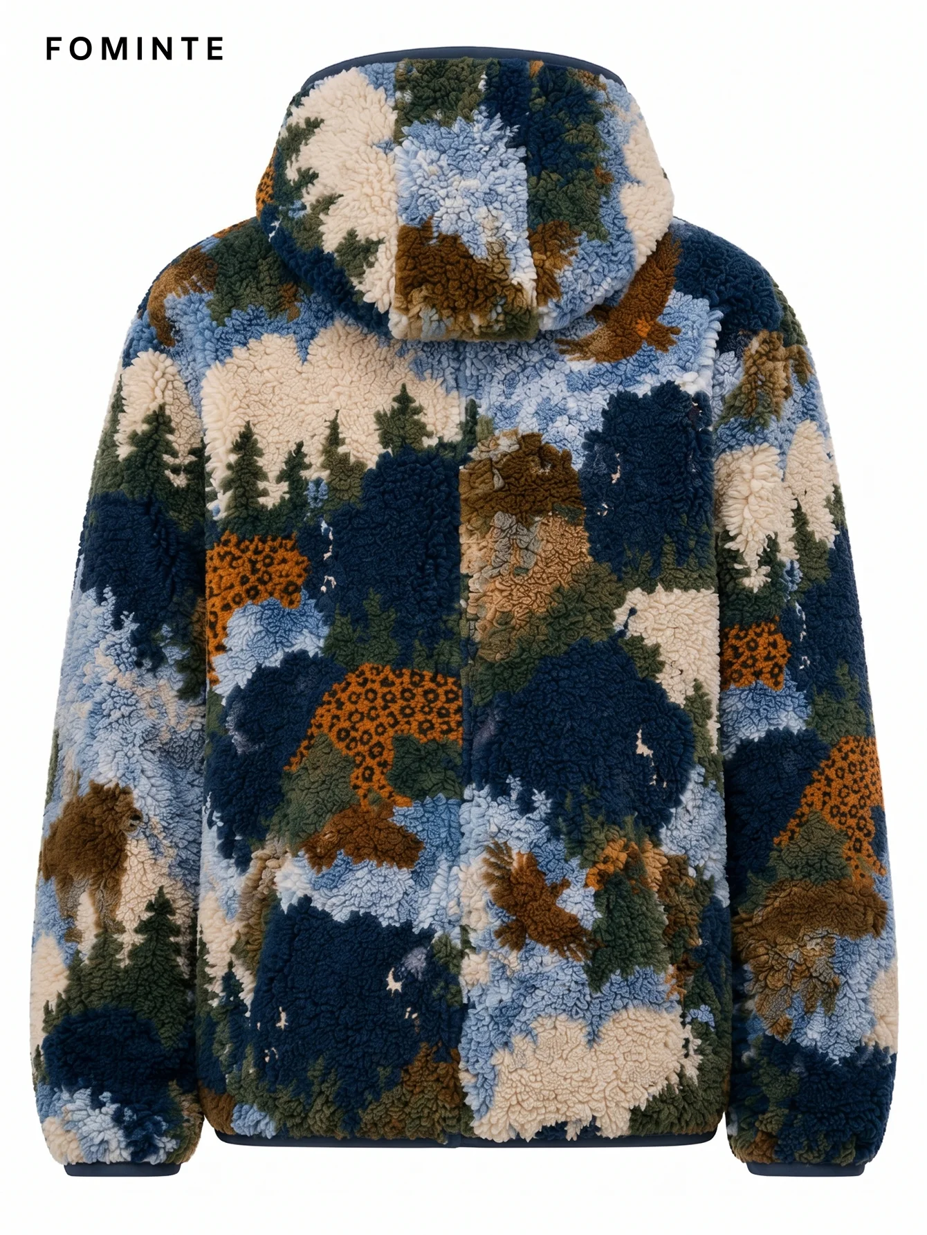 Fleece Hooded Cardigan - All-Over Print Wholesale Custom Sportswear - FM0802000400-5