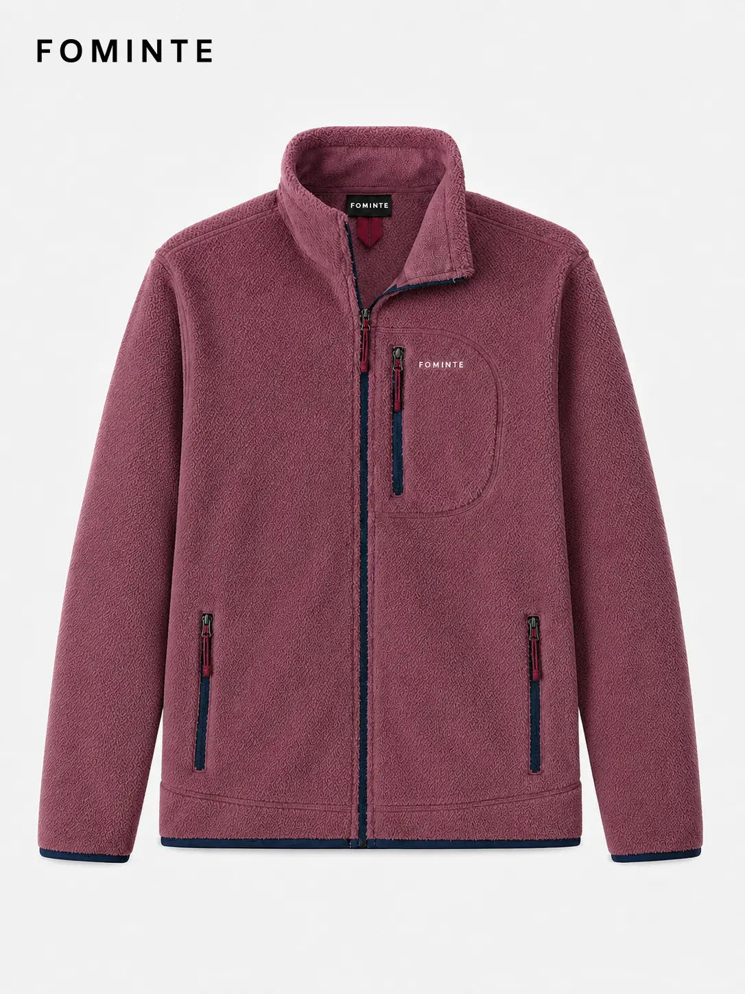 Men's Red Bean Contrast Panel Outdoor Softshell Jacket