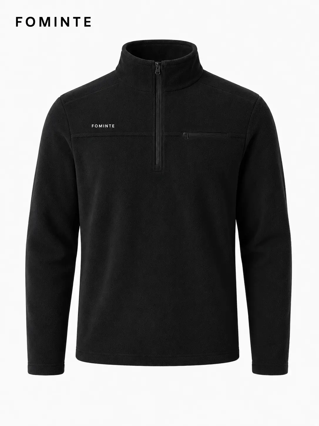 Men's Charcoal Grey Lightweight Quarter-Zip Fleece Pullover