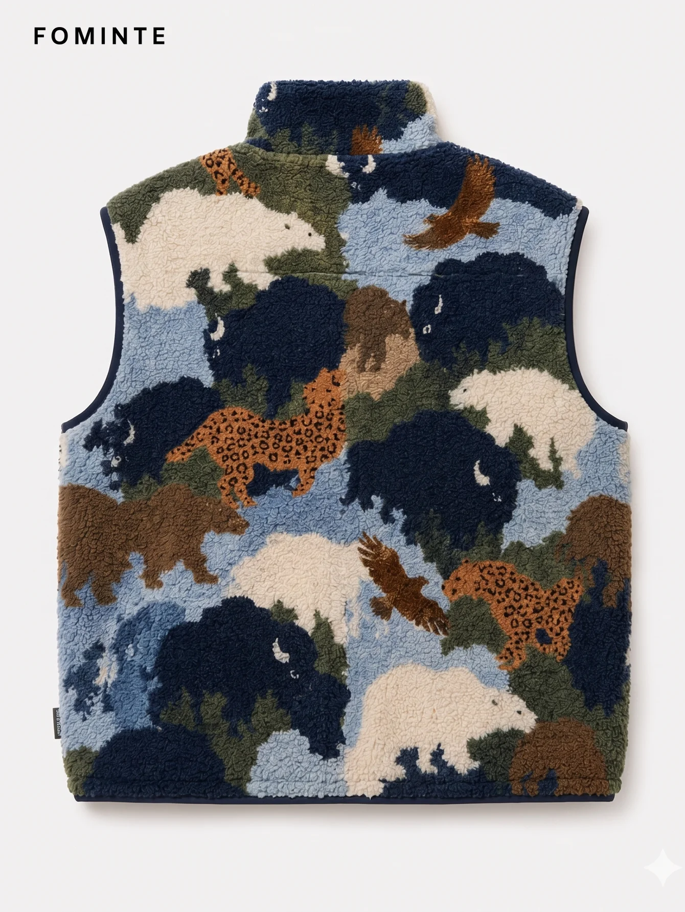 Fleece Stand Collar Vest - All-Over Print Wholesale Custom Sportswear - FM0802000400-3