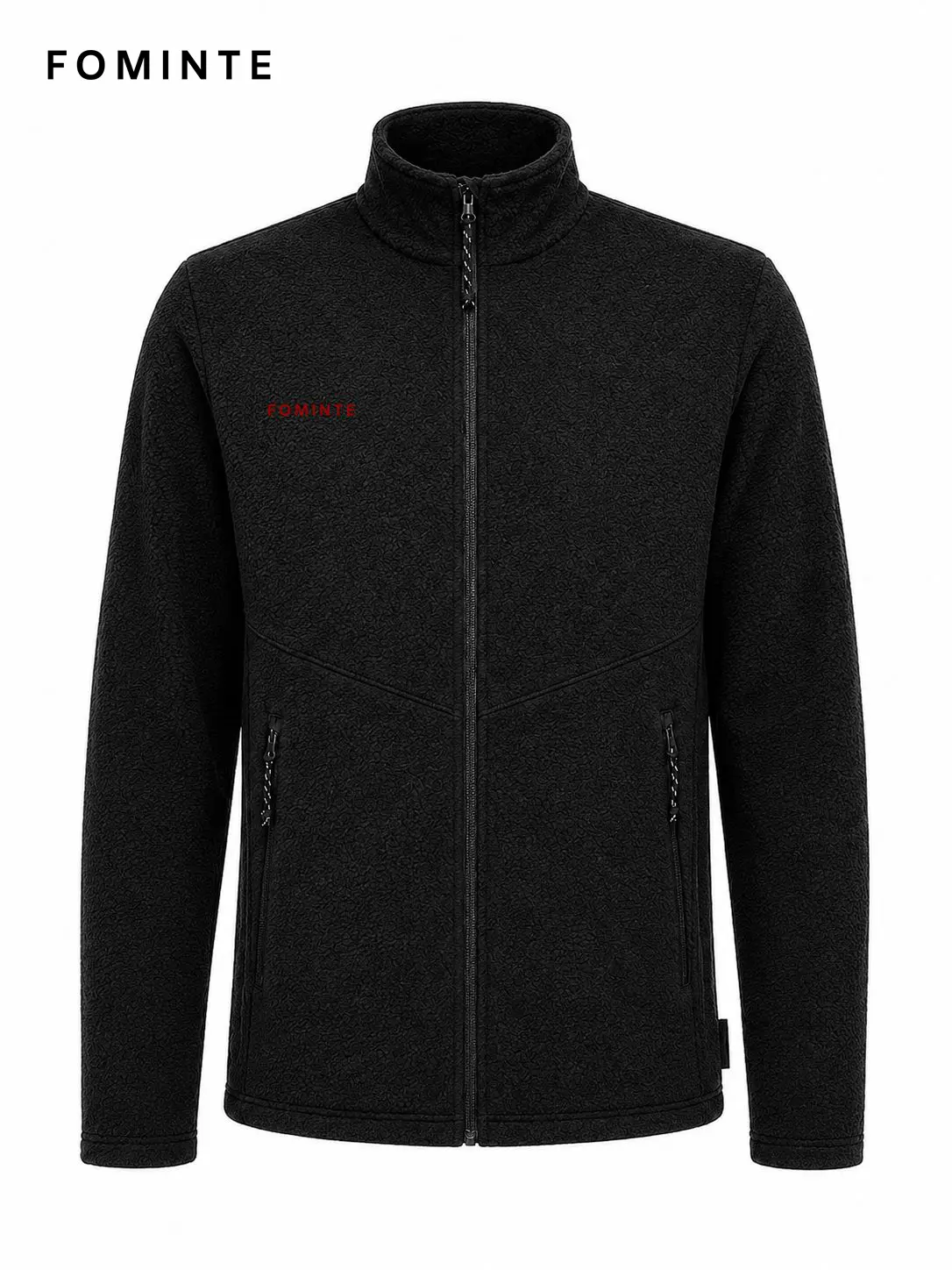Men's Black Technical Fleece Hiking Jacket