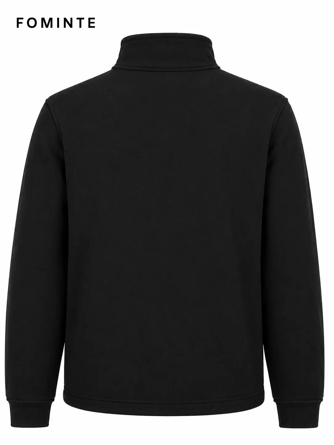 Women's Black Stand Collar Hiking Fleece Jacket
