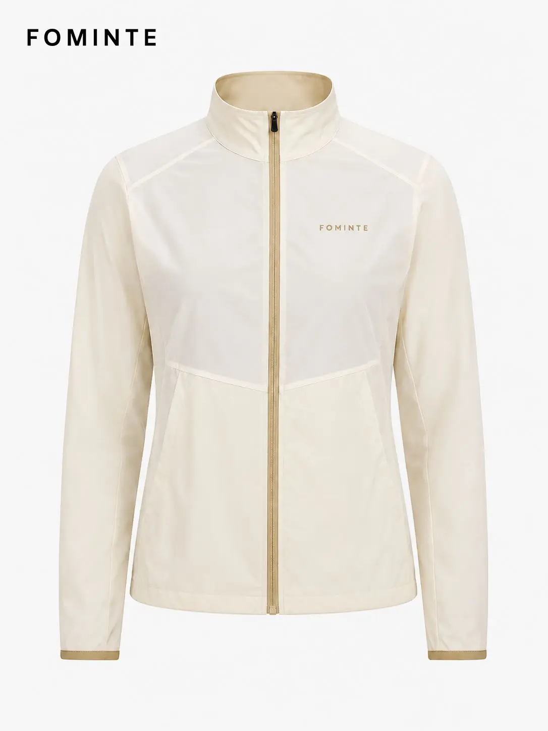 Women's Off White Stand Collar Softshell Jacket