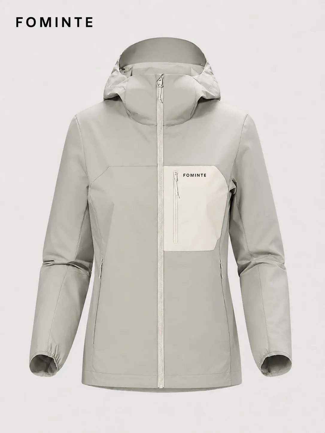 Unisex Sage Green Hooded Cycling Softshell Jacket