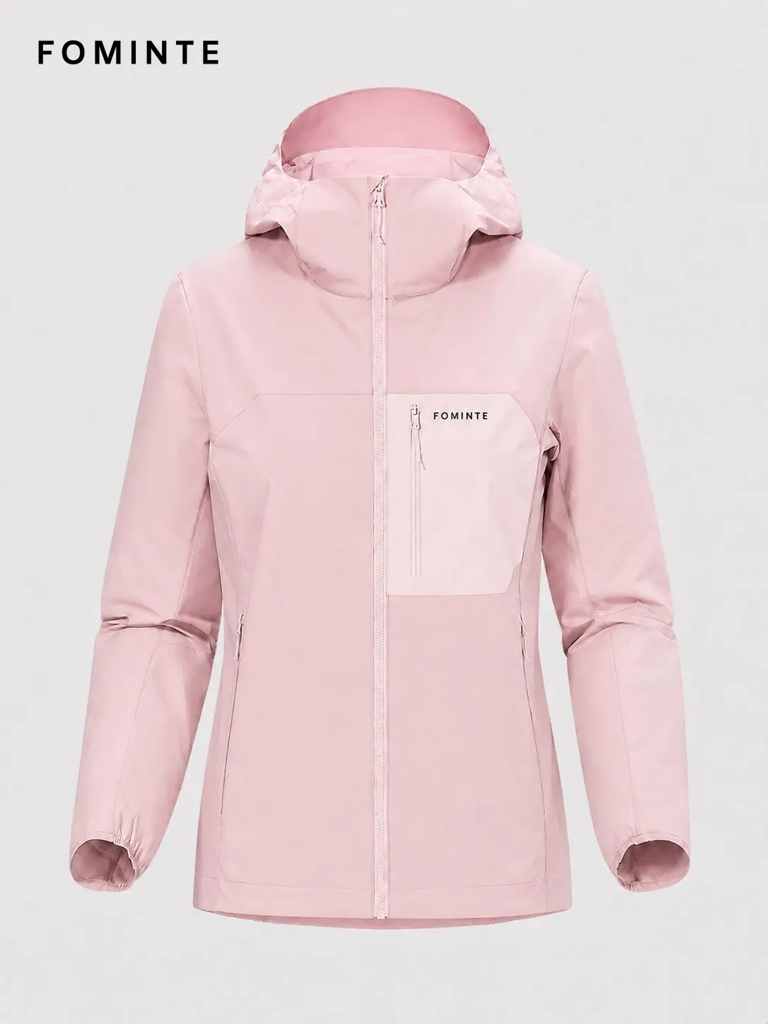 Unisex Pink Hooded Cycling Softshell Jacket