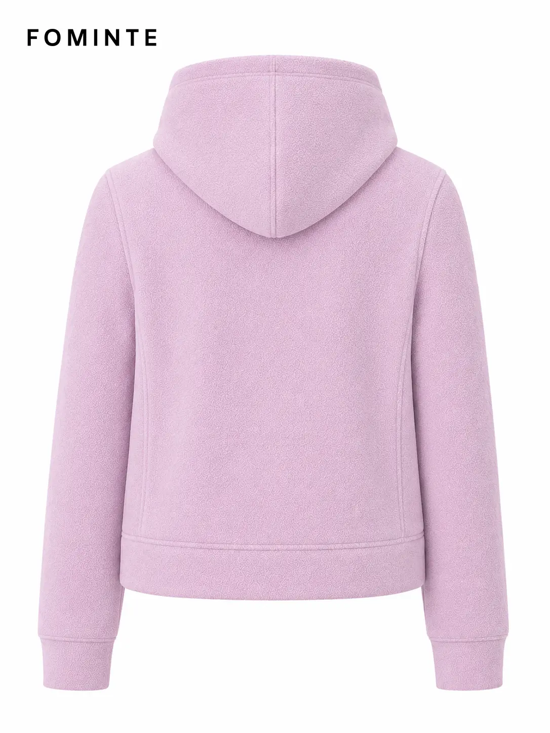 Women's Pink Purple Hooded Full-Zip Fleece Jacket