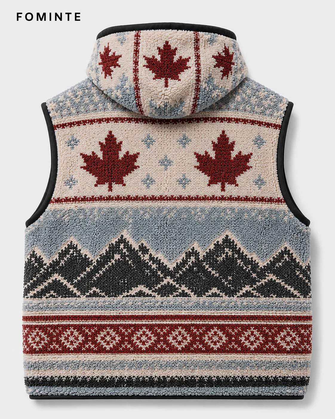 Fleece Hooded Vest - All-Over Print Wholesale Custom Sportswear - FM0802000399