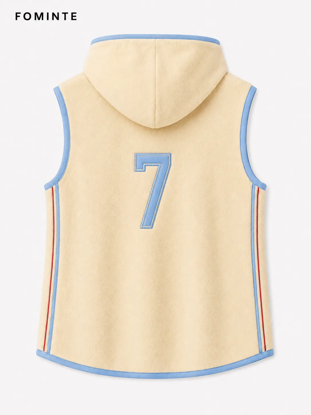 Solid‑Color Fleece Hooded Vest, Soccer No.7 Jersey Design Custom Sportswear‑FM0802000401‑2