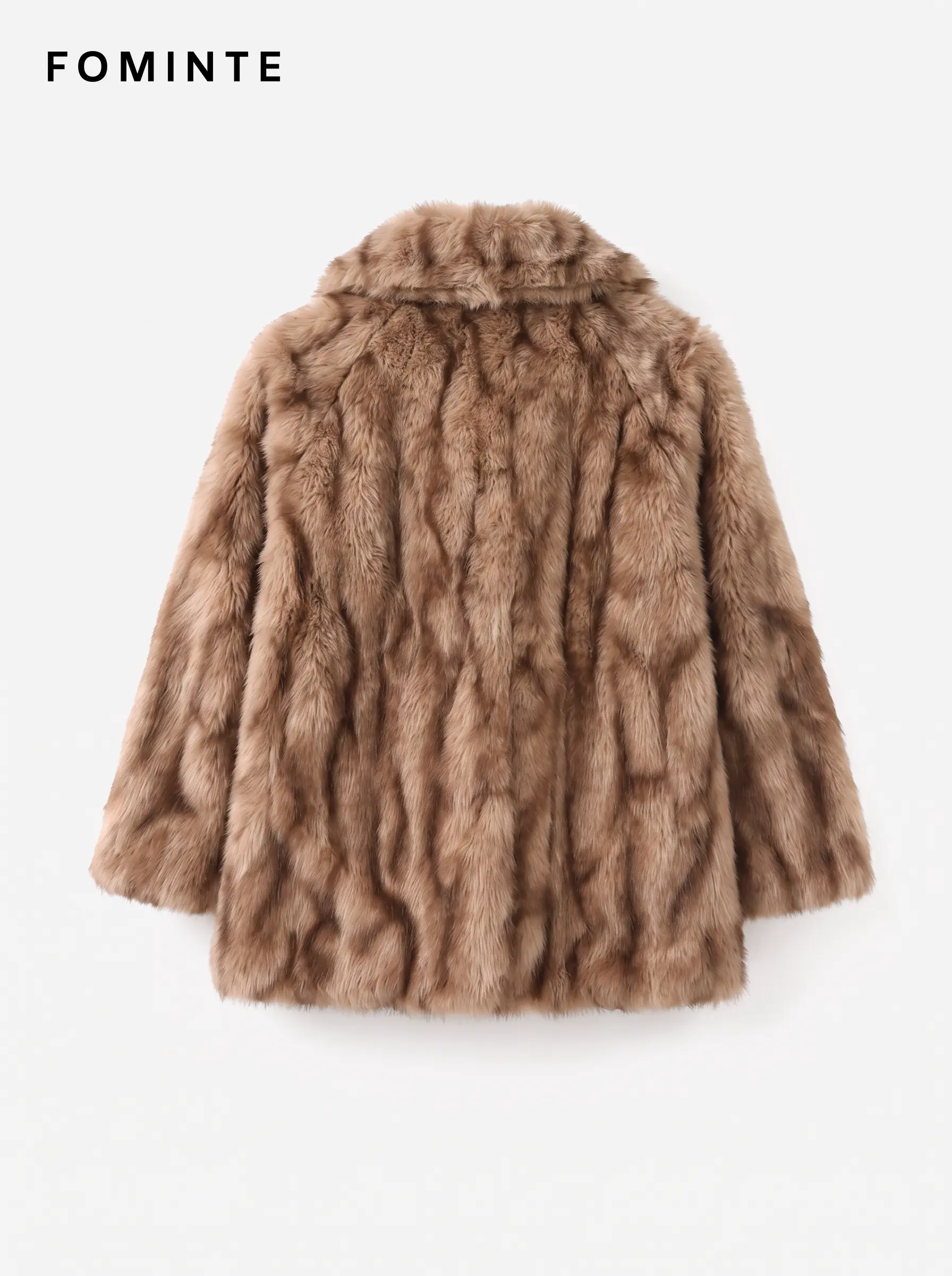 Wholesale Striped Faux Fur Jacket - FM0202000057