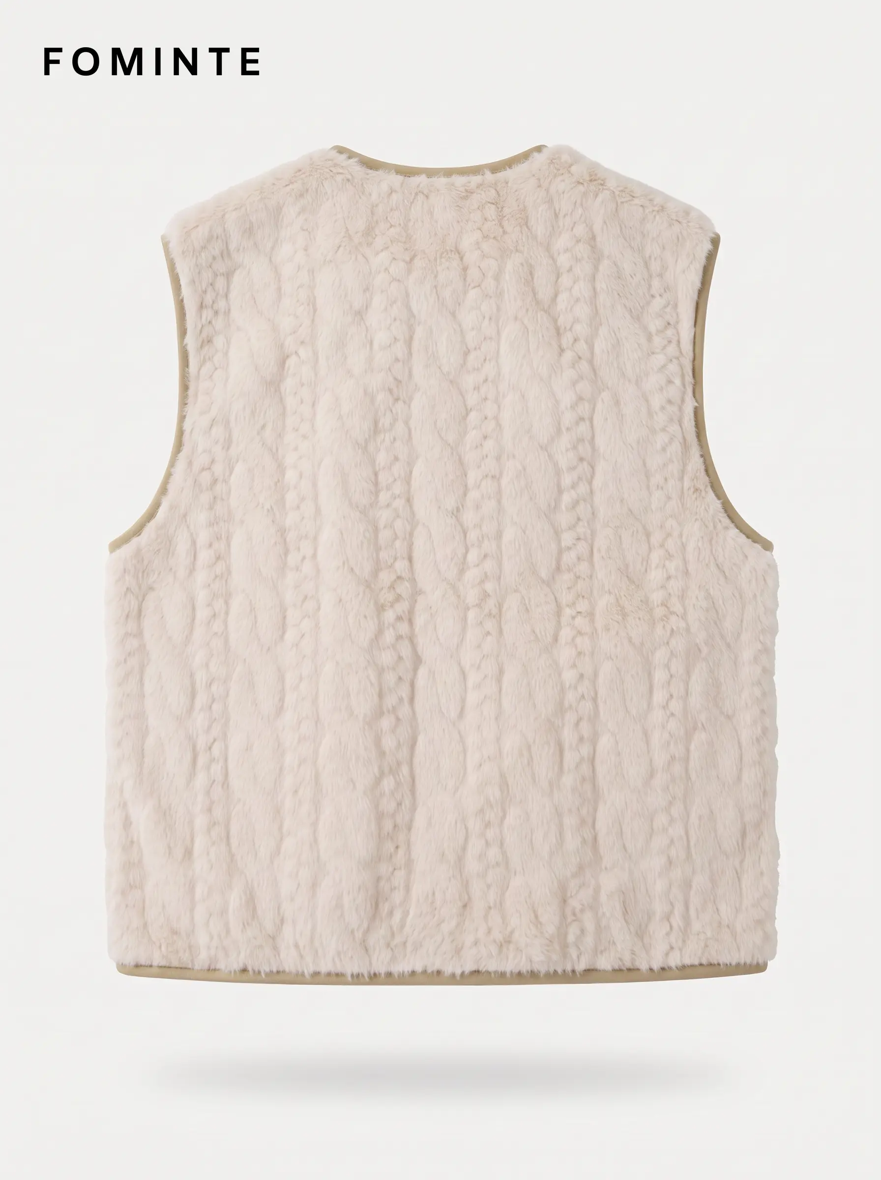 Wholesale Cable Textured Fleece Vest - FM0302000087