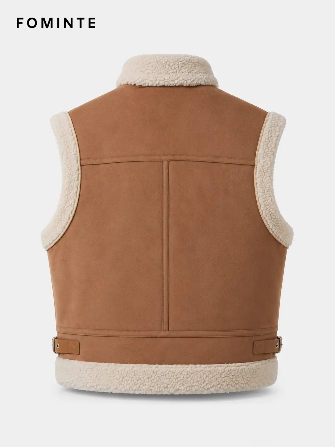 Wholesale Faux Shearling Biker Vest - FM0302000072