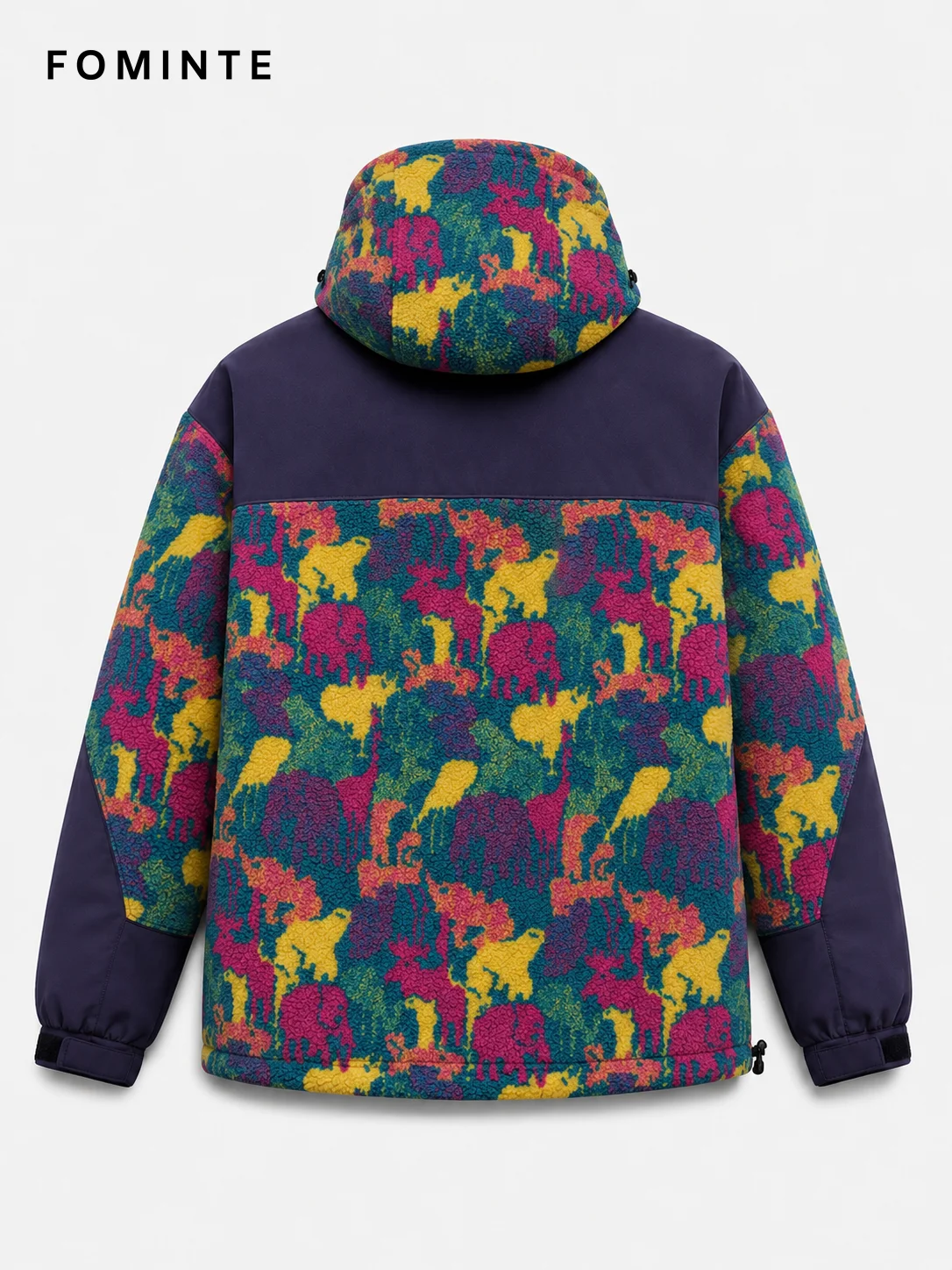Fleece Outdoor Spliced Windbreaker - All-Over Print Wholesale Custom Sportswear - FM0801000411-5