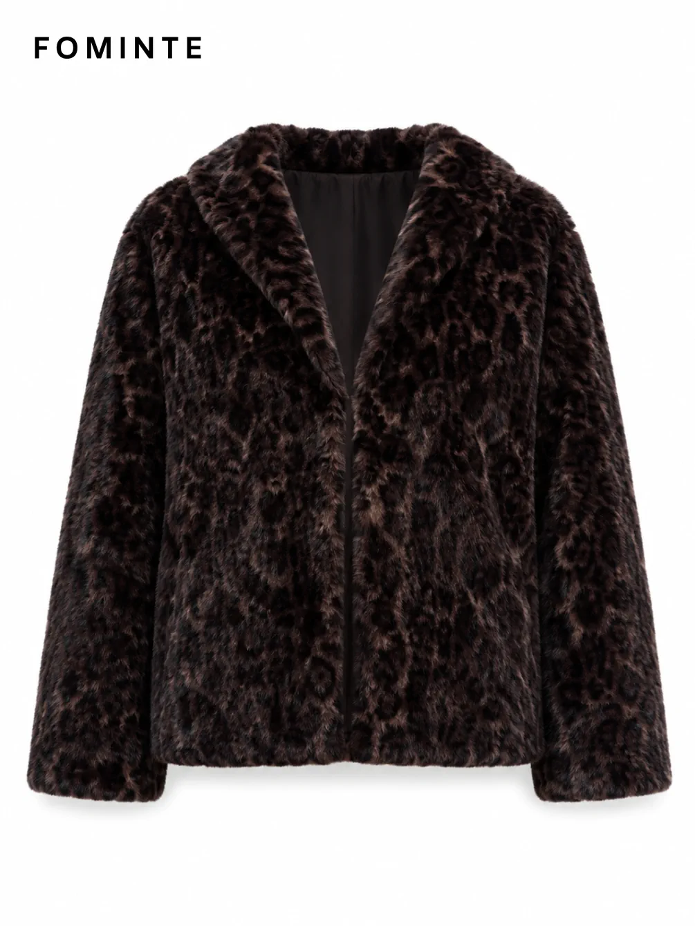 Espresso Mottled Faux Fur Jacket Wholesale