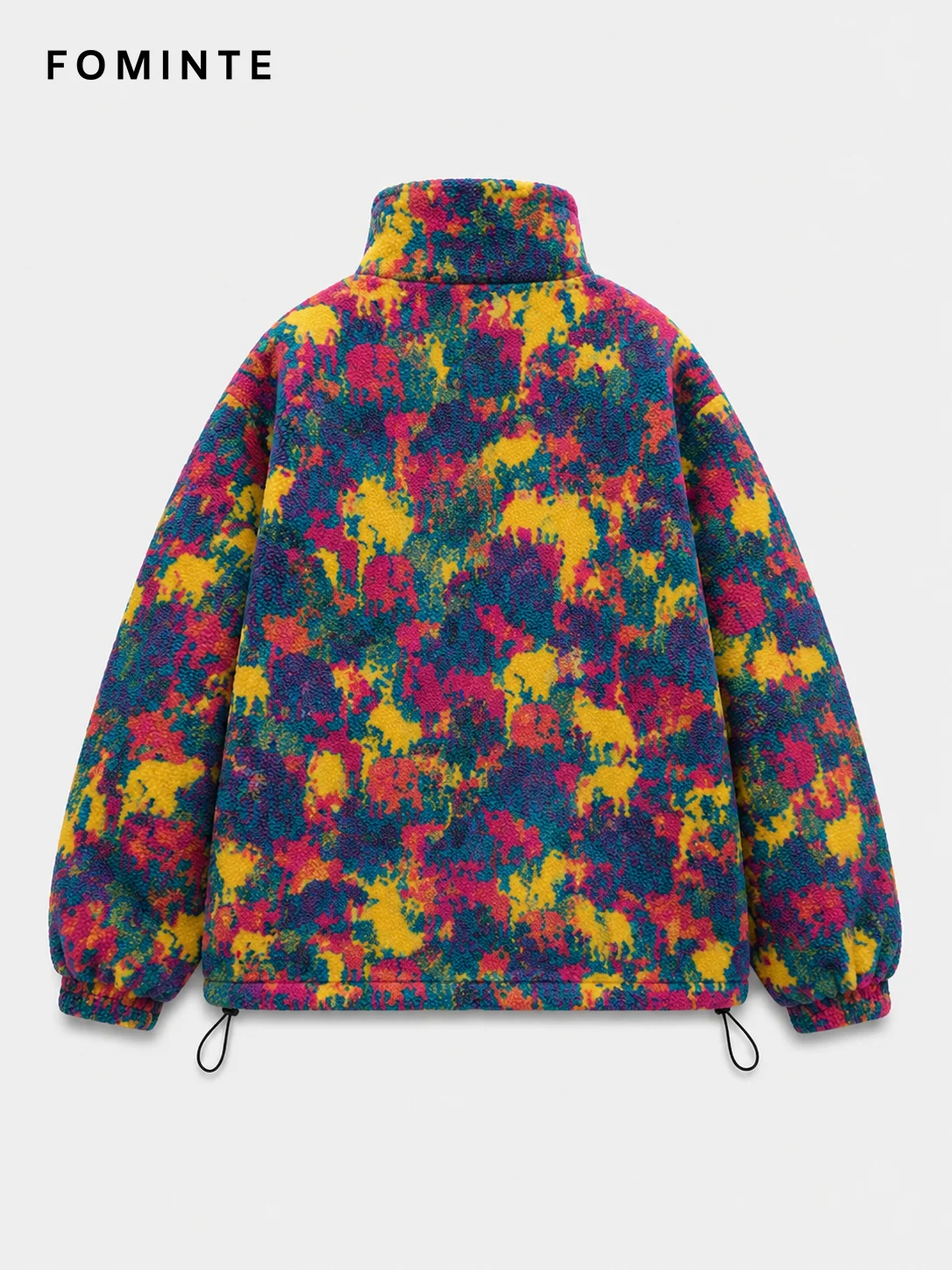 Fleece Stand Collar Cardigan - All-Over Print Wholesale Custom Sportswear - FM0801000411-3