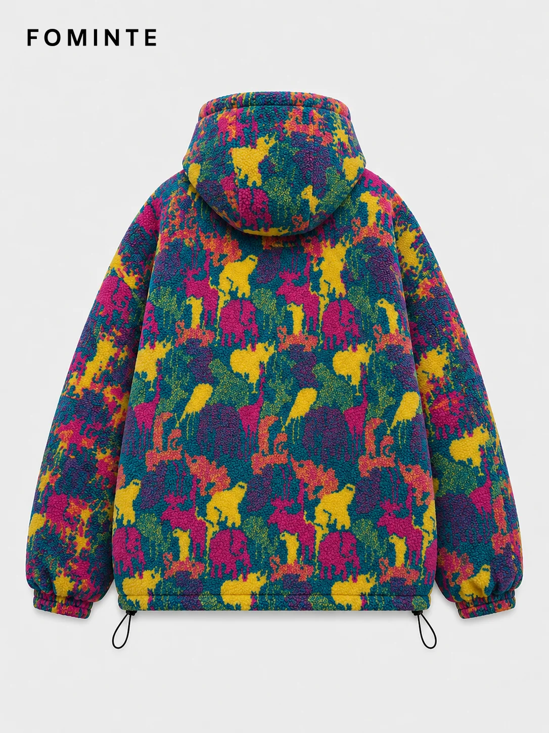 Fleece Hooded Cardigan - All-Over Print Wholesale Custom Sportswear - FM0801000411-1