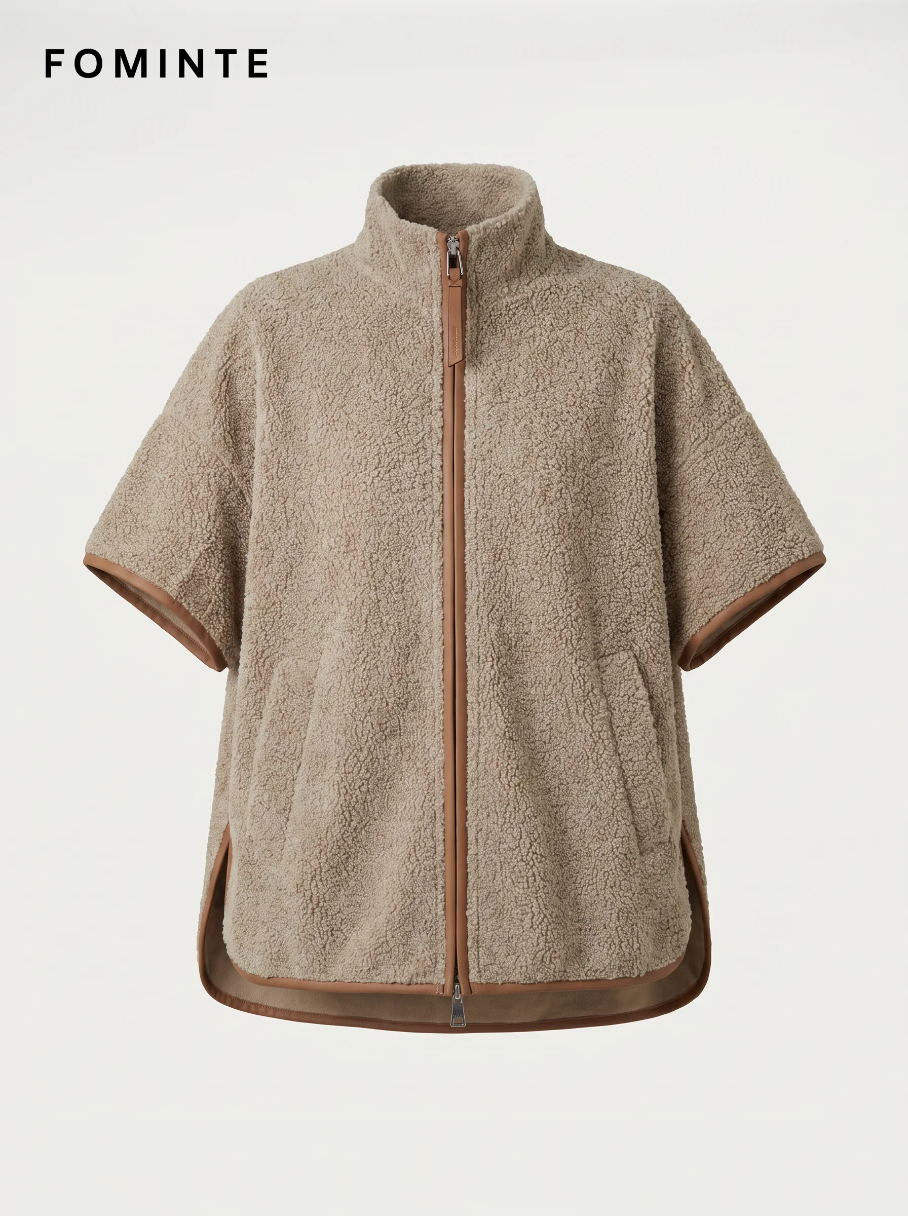 WholesaleHigh-Pile Sherpa Fleece Stand-Collar Jacket - S014100303